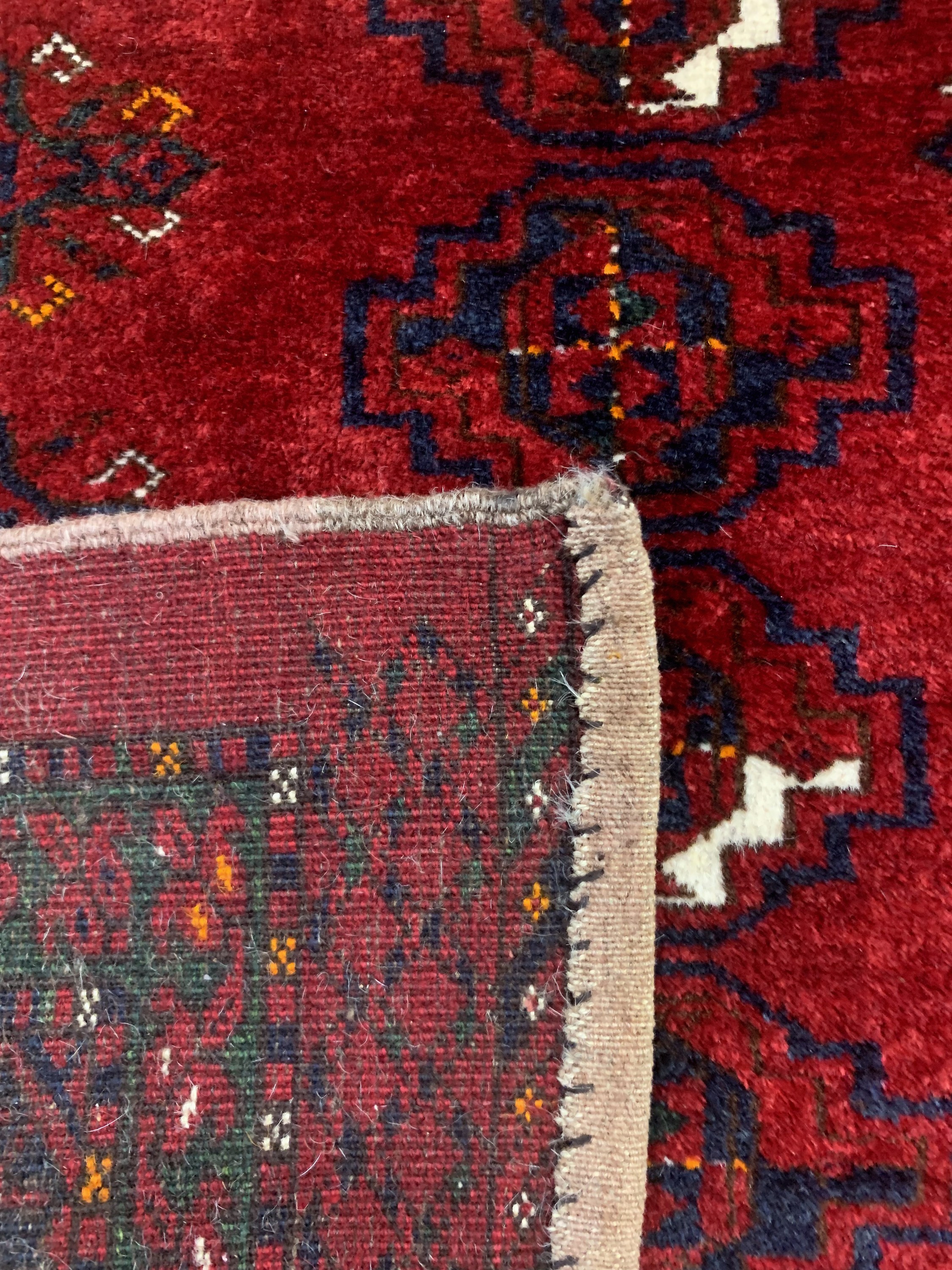 Detail d: Ersari Tschowal, Afghanistan, um 1920/1930,Wolle auf Wolle, ca. 150 x 95 cm, gereinigt, EHZ: 2
