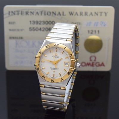 Image OMEGA Damenarmbanduhr Constellation Referenz 13923000, Automatik, Edelstahl/Gold ...