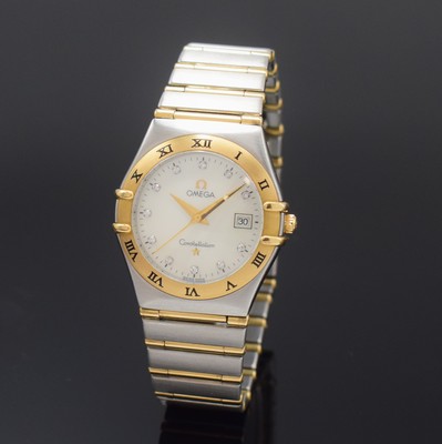 Image OMEGA Damenarmbanduhr Constellation Referenz 796.1201, quarz, Edelstahl/Gold kombiniert ...