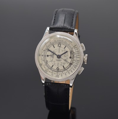 Image BERTHOUD / UNIVERSAL GENEVE Herrenarmbanduhr mit Schaltradchronograph in Stahl, Schweiz ...