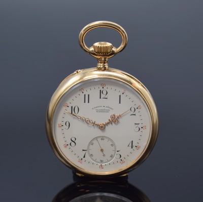 Image A. LANGE & SÖHNE open face 1A-pocket watch in 18k pink gold, Germany around ...