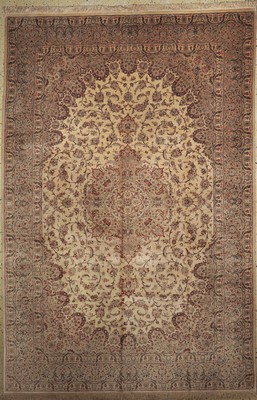 Image 26829770 - Keschan Seide fein Persien, signiert(Fallah), Neu, reine Naturseide, ca. 298 x 198 cm, ...
