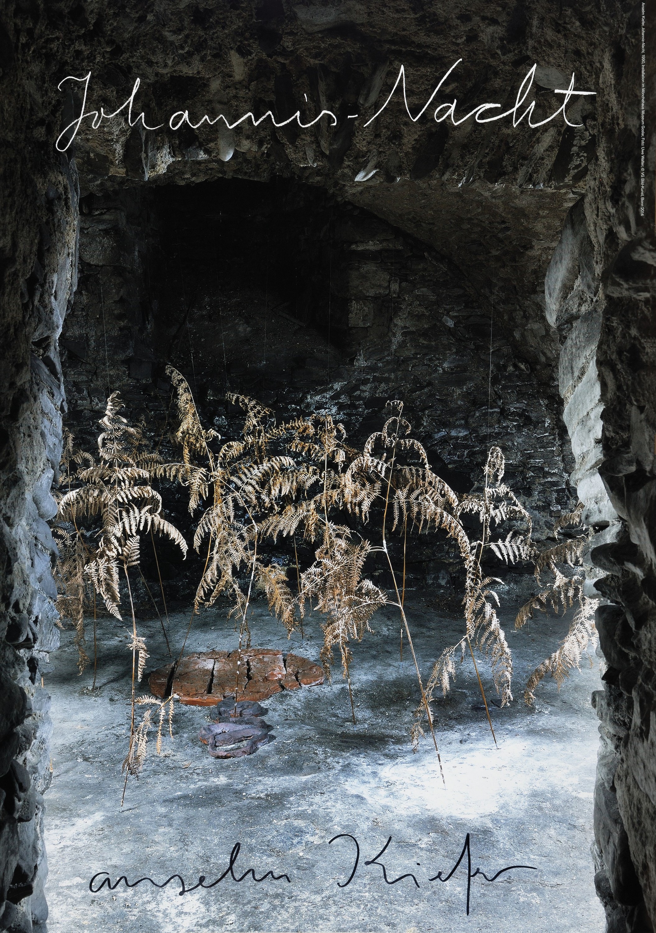 Anselm Kiefer, geb. 1945, Offsetlithografie auf dünnem Karton, "Johannis-Nacht", handsign., Mönchehaus Museum Goslar 2014, ca. 84x59,5 cm