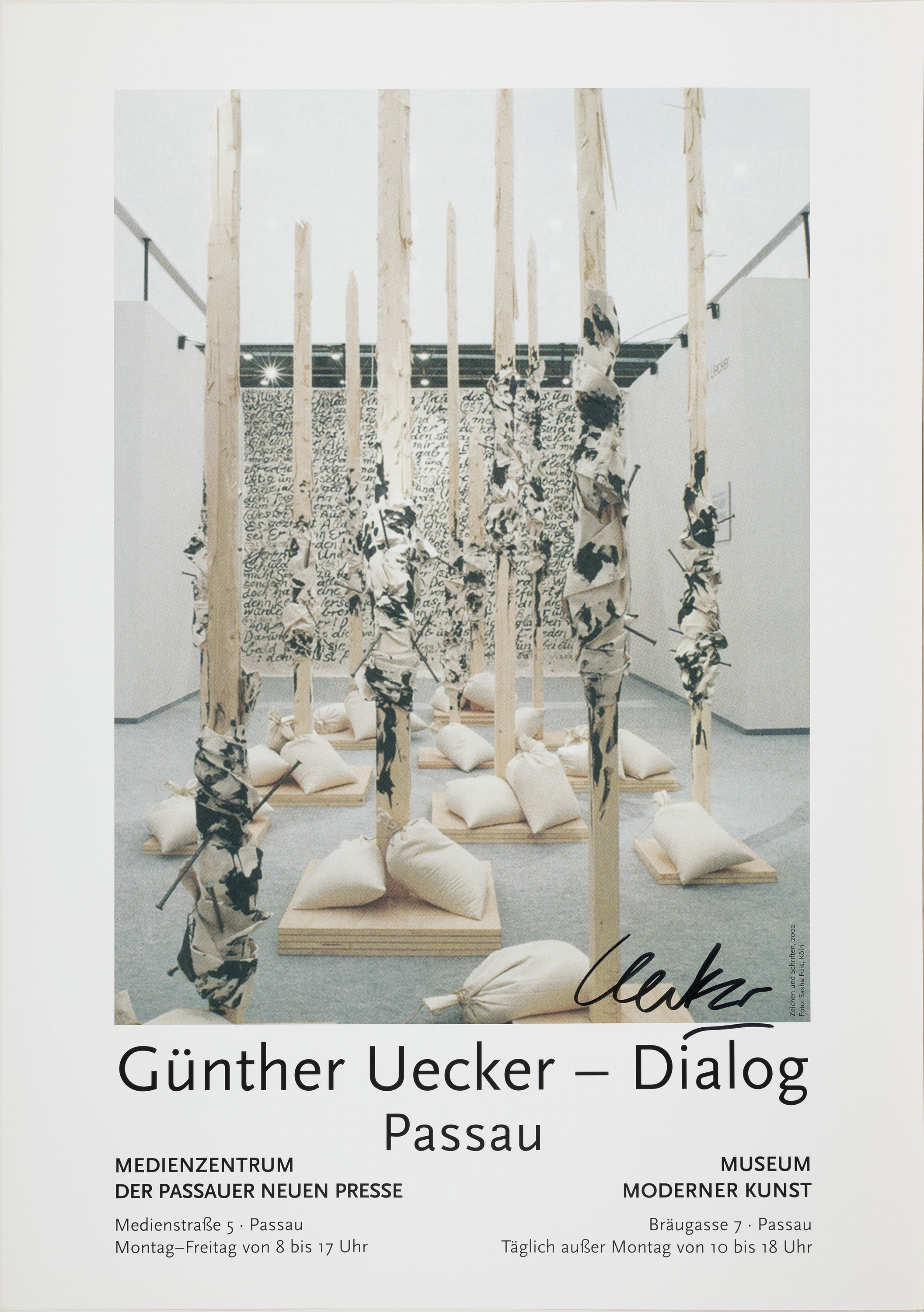 Detail k: Günther Uecker, geb. 1930, Offsetlithografie ,handsign., Museum Morderner Kunst, Passau 2002, ca. 59,5x42 cm