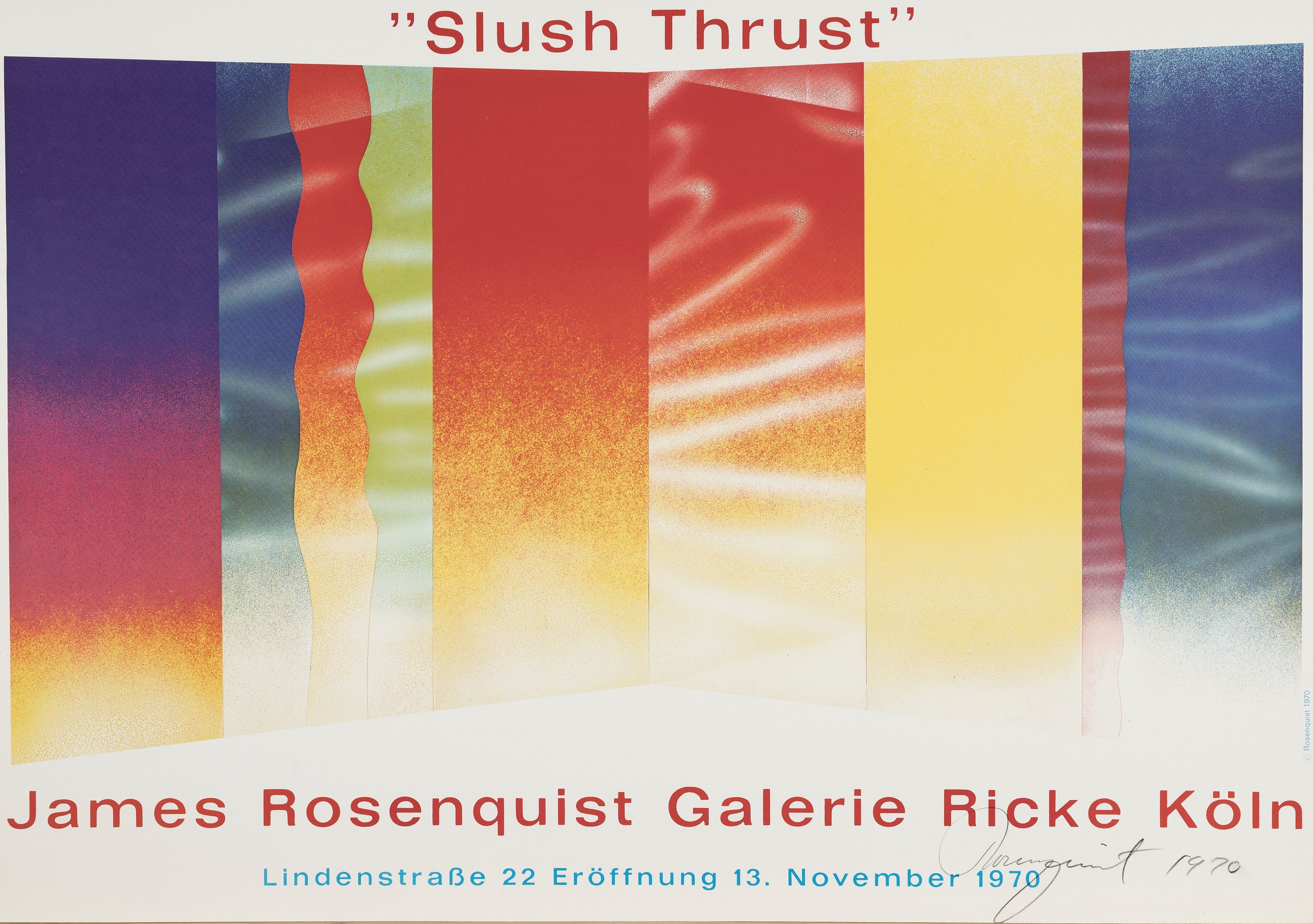 James Rosenquist, 1933-2017, Offsetlitho, handsign., Galerie Ricke, Köln 1970, ca. 42x59,5 cm