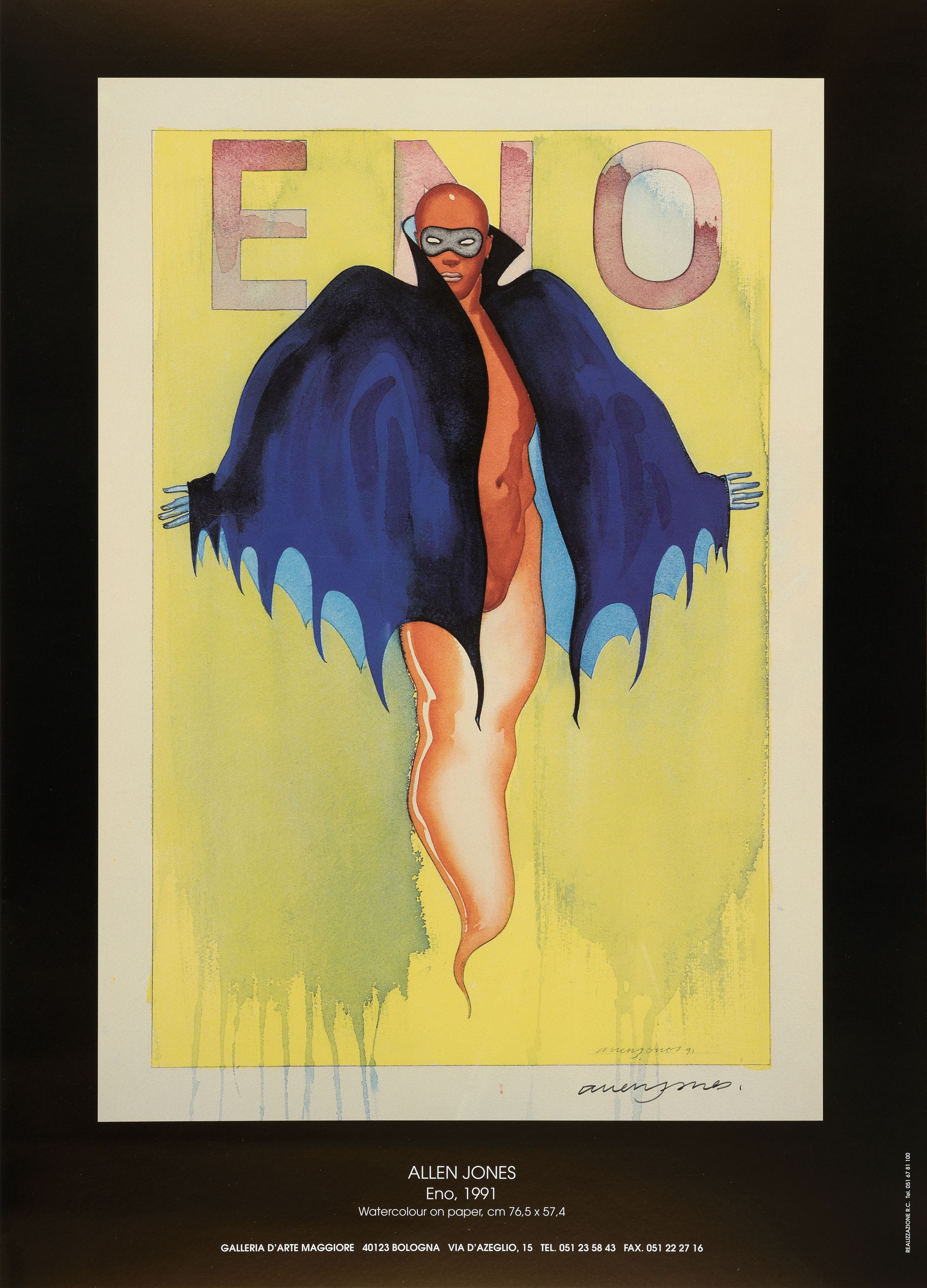 Allen Jones , geb. 1937, "ENO", Offset-Lithografie, handsign., Galleria Maggiore Bologna 1991, ca.68x48 cm