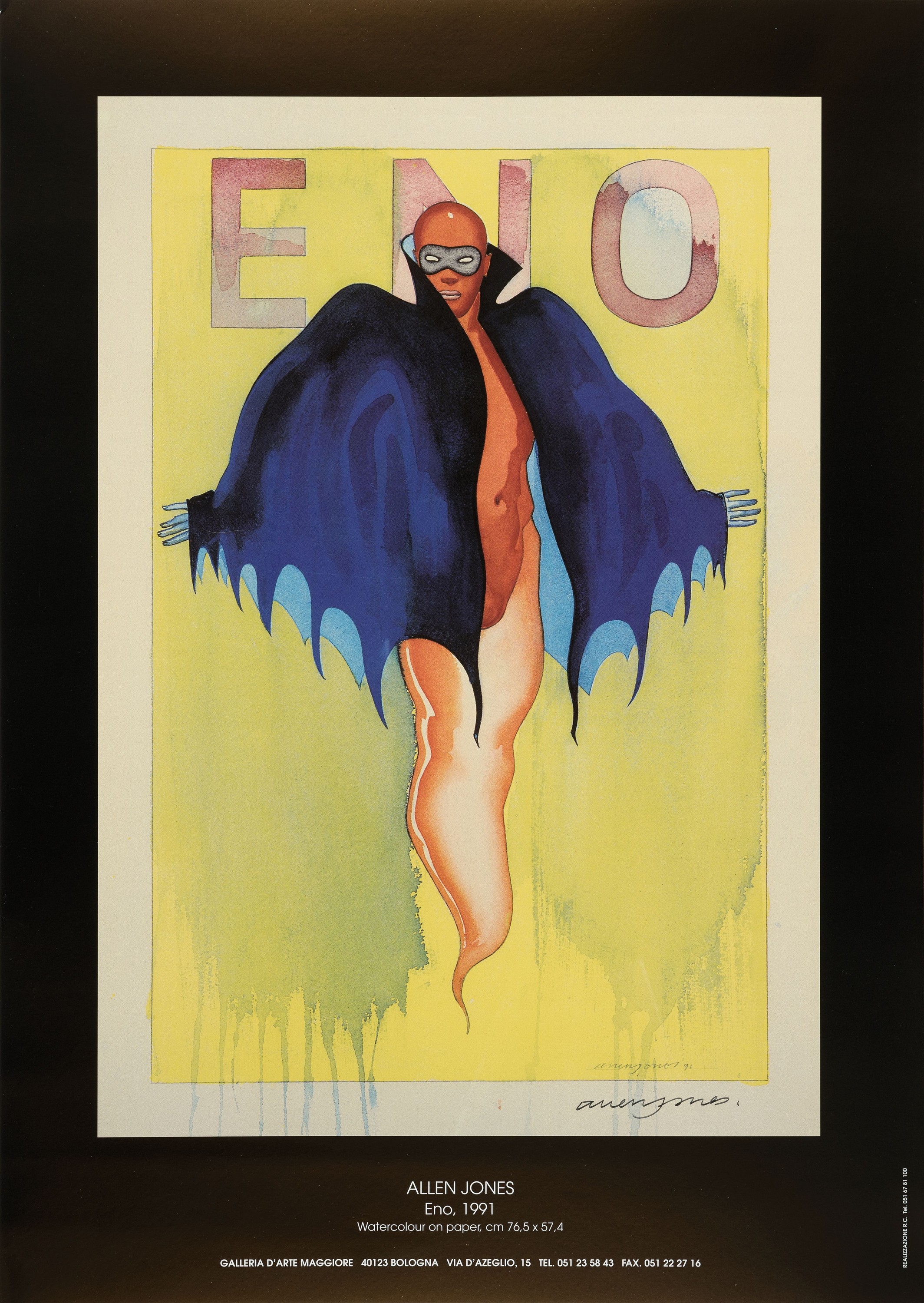 Detail k: Allen Jones , geb. 1937, "ENO", Offset-Lithografie, handsign., Galleria Maggiore Bologna 1991, ca.68x48 cm