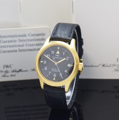 Image IWC Herrenarmbanduhr Mark XII "Die Fliegeruhr" in GG 750/000 Referenz 3241, ...