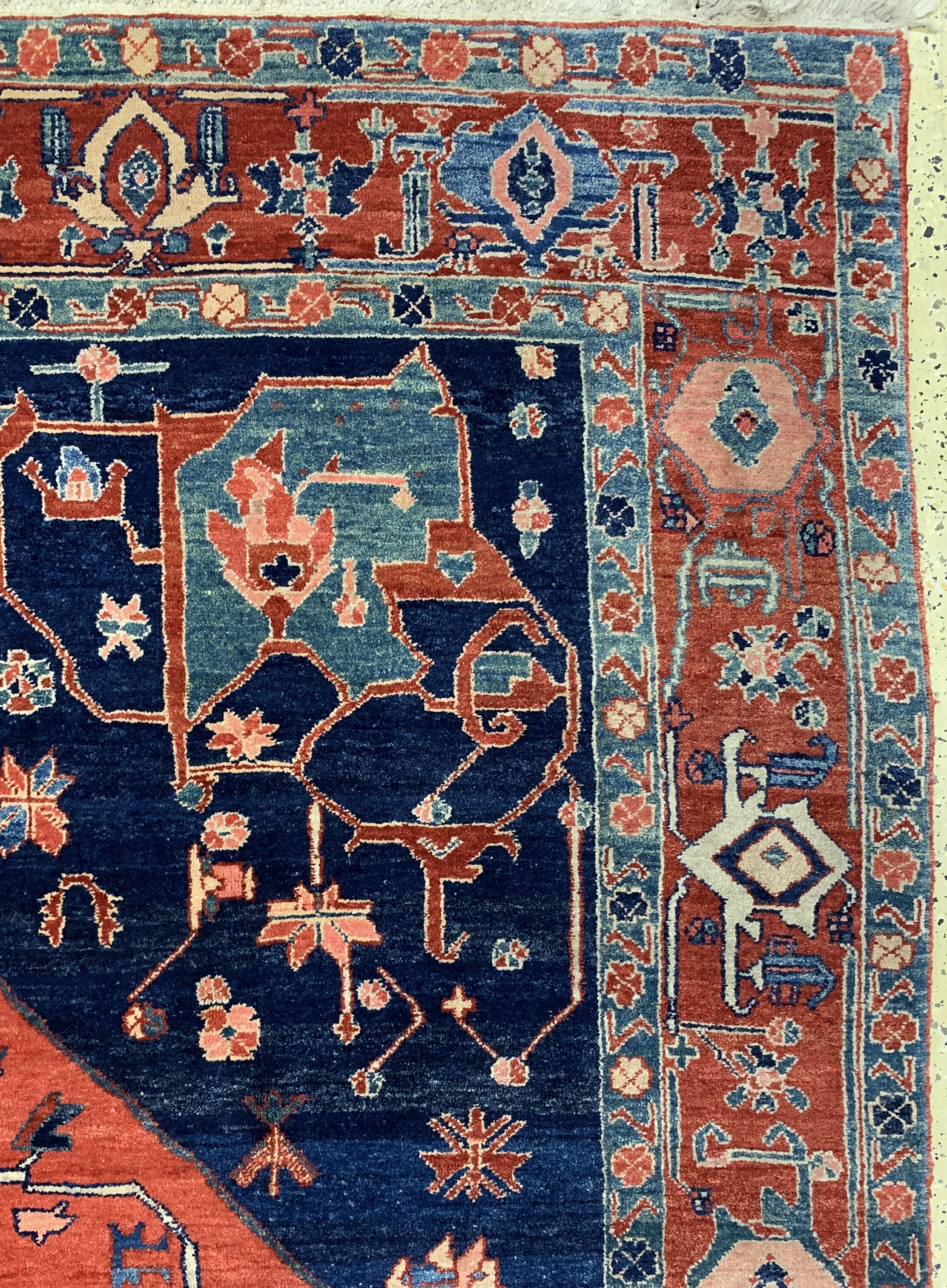 Detail f: Azeri, Azerbaijan, Mitte 20.Jhd, Wolle auf Baumwolle, ca. 390 x 300 cm, Reinigungsbedürftig, EHZ: 2