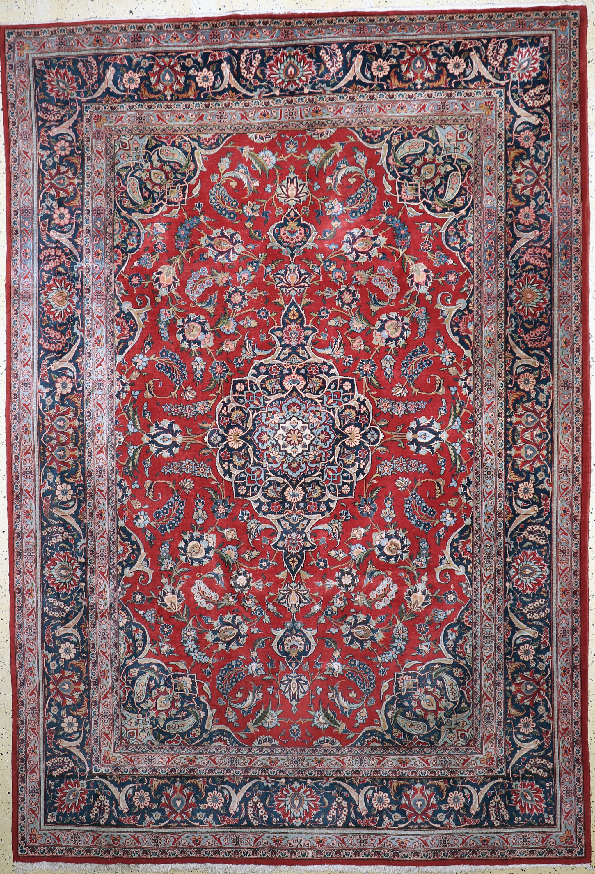 Keschan alt, Persien, Anfang 20.Jhd, Wolle auf Baumwolle, ca. 322 x 220 cm, EHZ: 2-3