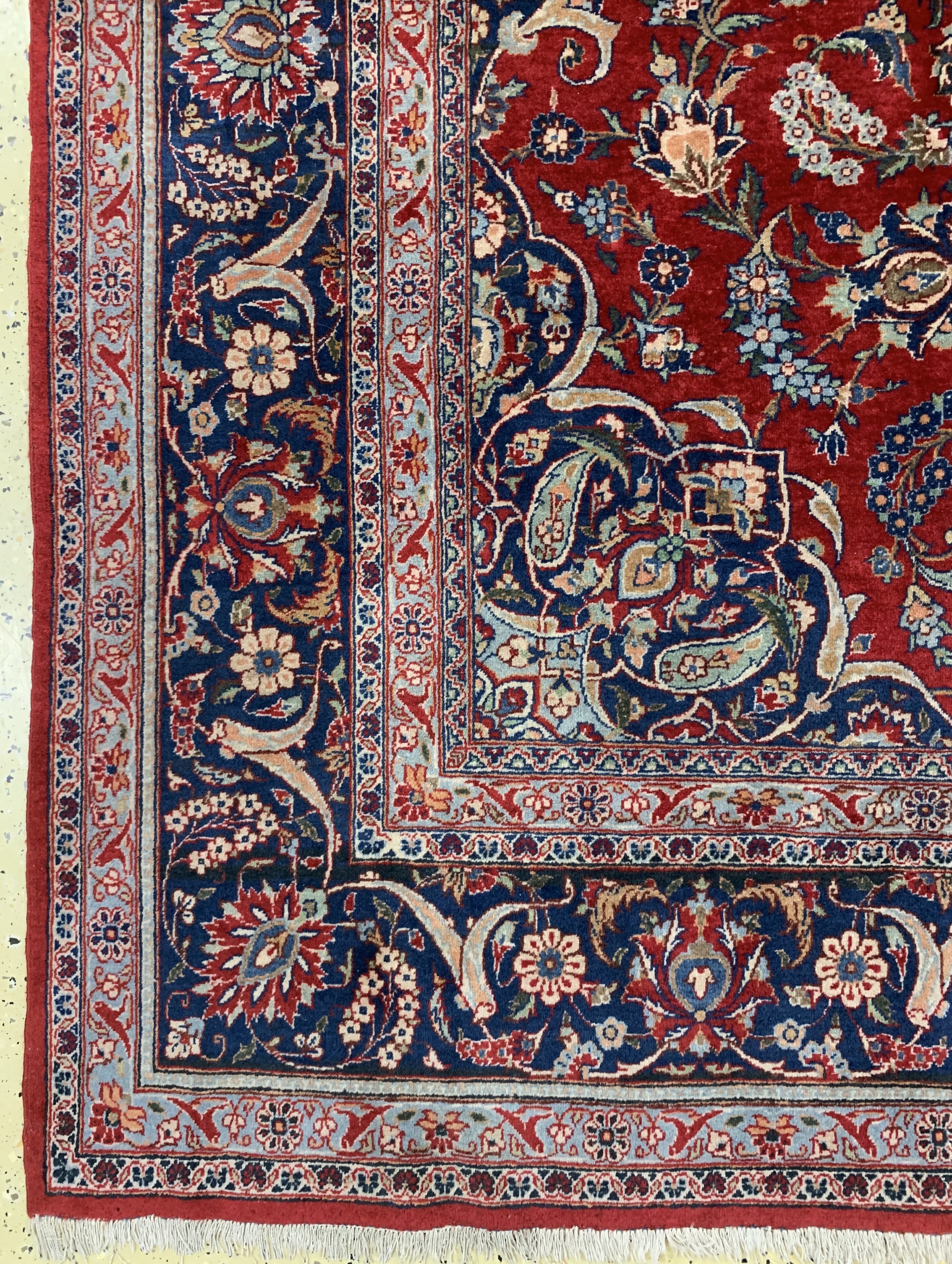 Detail b: Keschan alt, Persien, Anfang 20.Jhd, Wolle auf Baumwolle, ca. 322 x 220 cm, EHZ: 2-3
