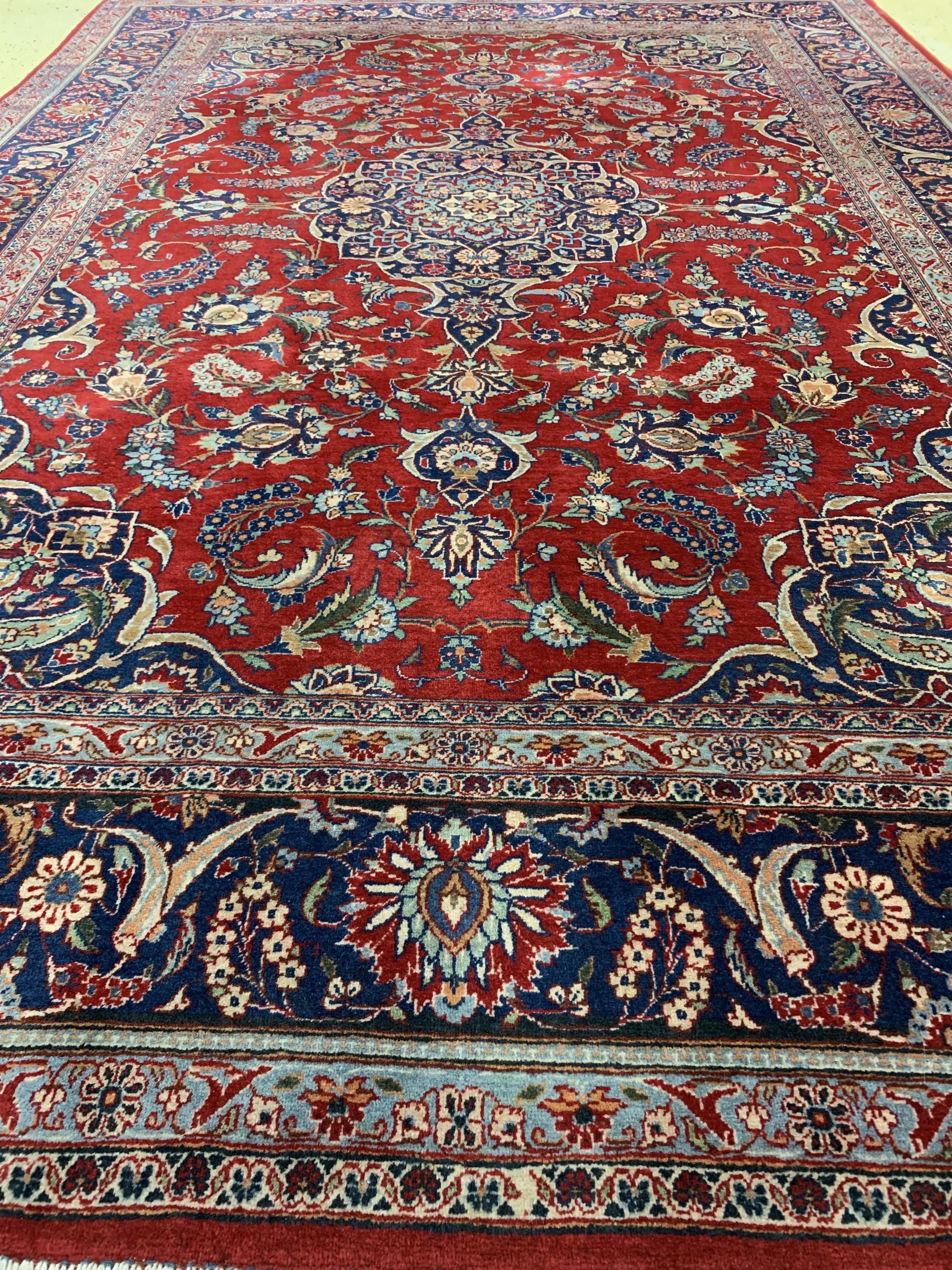 Detail f: Keschan alt, Persien, Anfang 20.Jhd, Wolle auf Baumwolle, ca. 322 x 220 cm, EHZ: 2-3