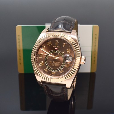 Image ROLEX gents wristwatch Oyster Perpetual Date Sky-Dweller reference 326135 in 18k Everose- ...