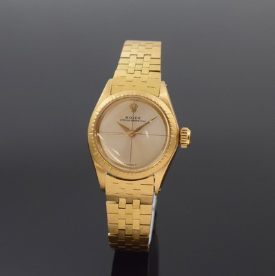 Image ROLEX Oyster Perpetual ladies wristwatch reference 6615 in 18k yellow gold, self winding, ...