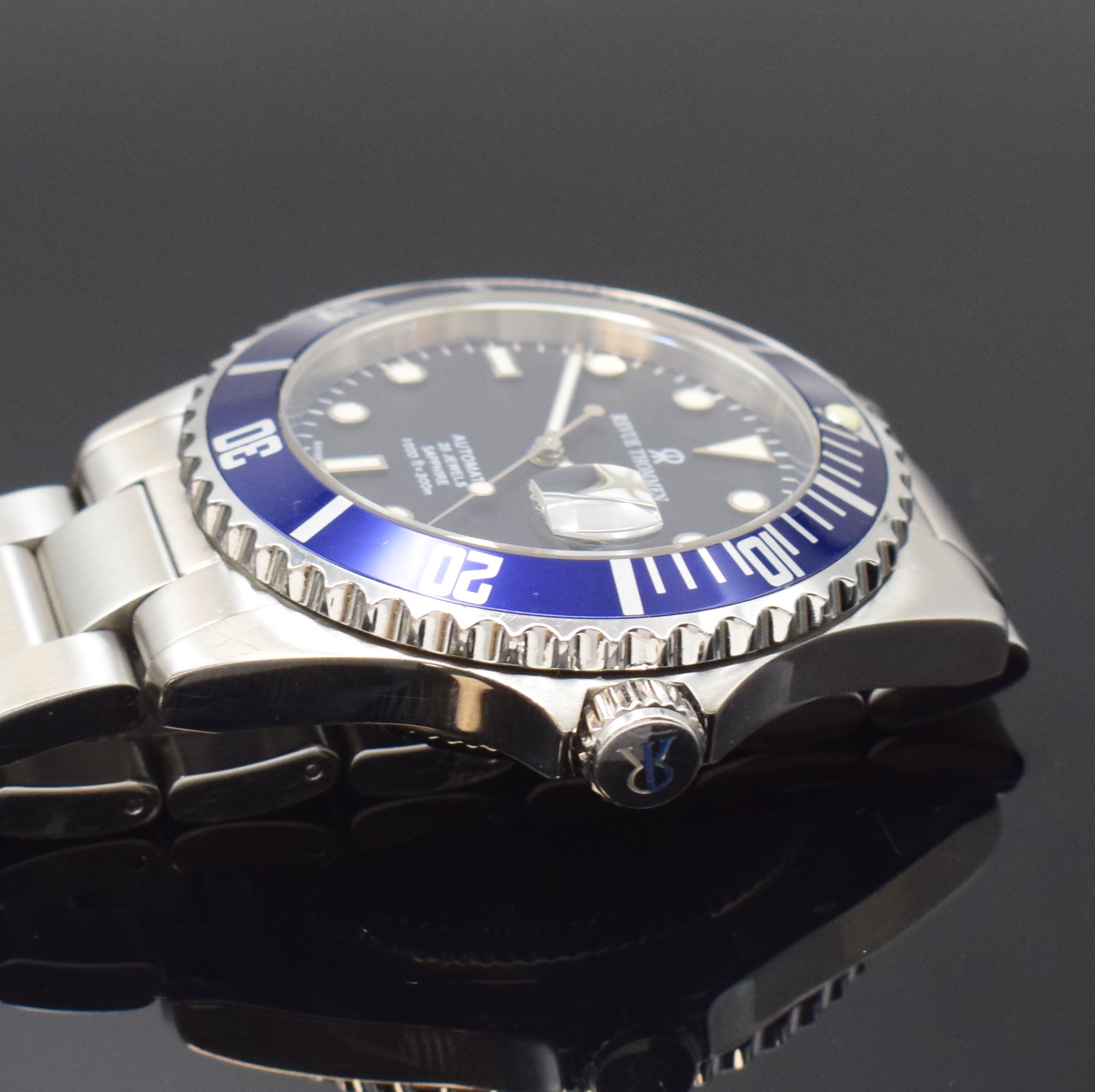 Detail c: REVUE THOMMEN Diver Herrenarmbanduhr in Stahl Referenz 17571.2, Schweiz um 2018, Automatik, Boden u. Krone verschr., orig. Gliederband m. Faltschl., ...