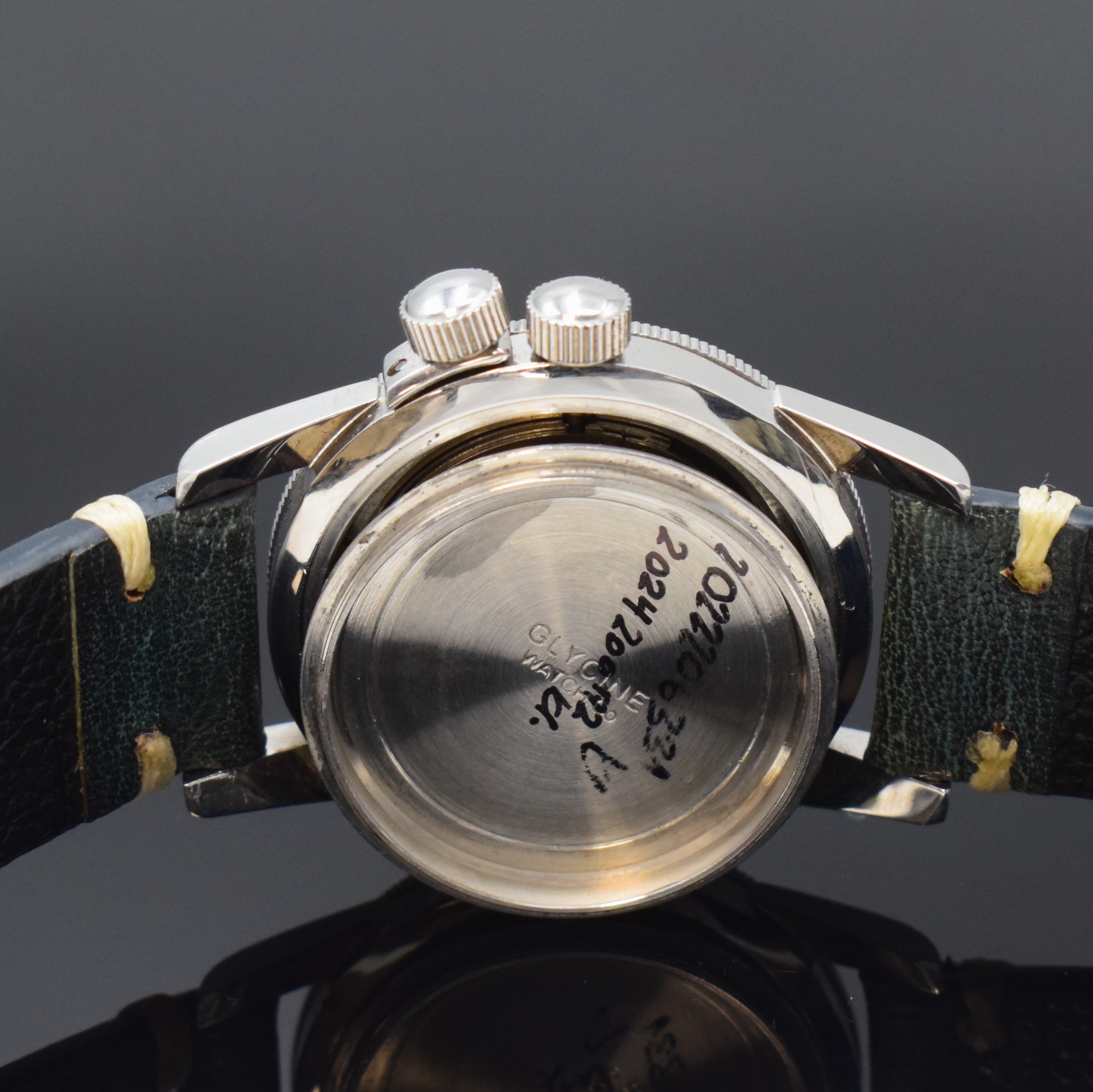 Detail f: GLYCINE Airman Special Armbanduhr mit 24- Stunden-Anzeige, Schweiz um 1970, Automatik, verschr. Geh., Stahl-Drehlünette m. 24-Std.- Tlg., Krone f. ...