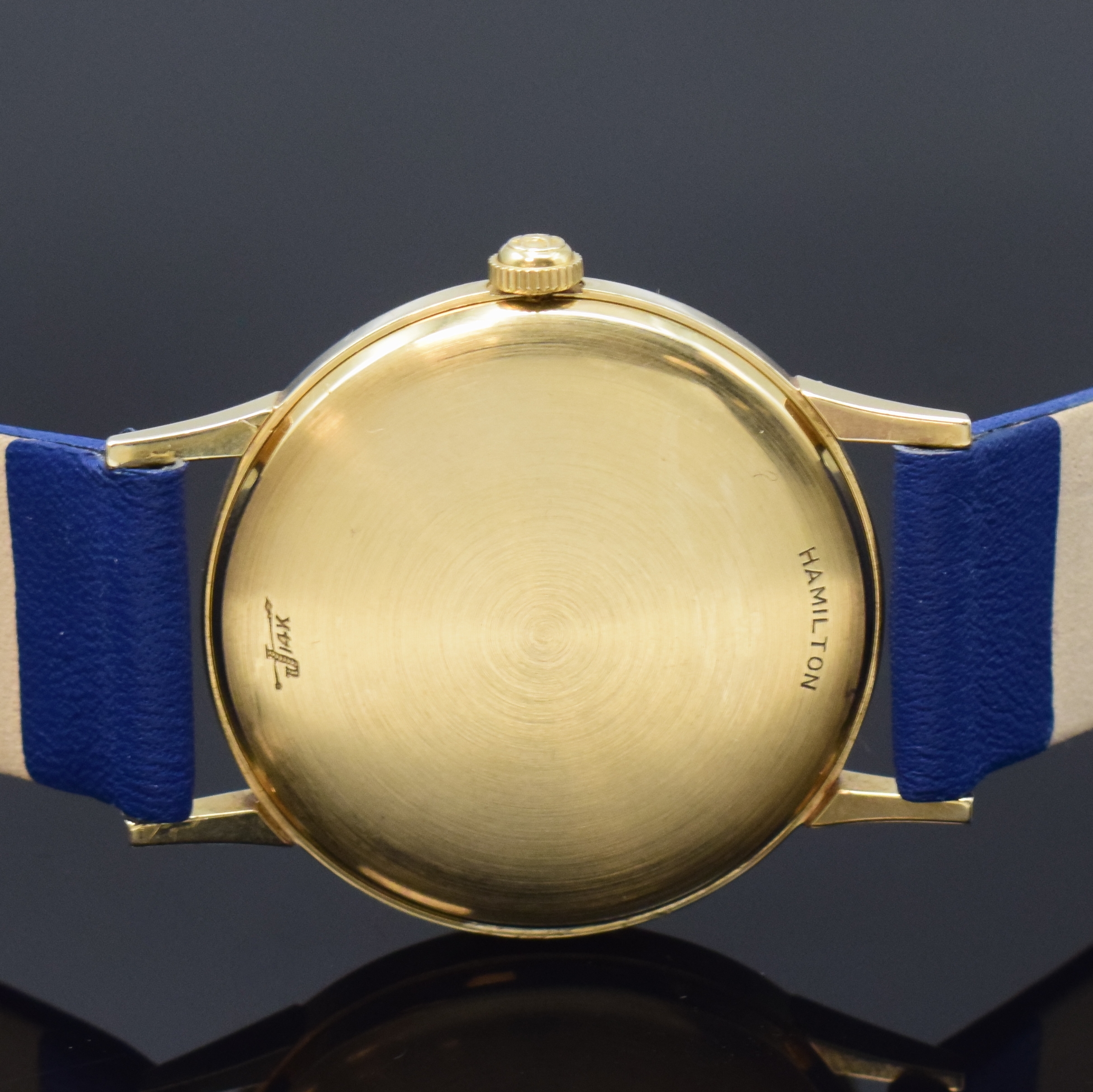 Detail c: HAMILTON Freimaurer Armbanduhr in GG 585/000 und Kreuz zum 3. Reformations-Jbiläum in 8k Gold, USA um 1955, Handaufzug, 2-tlg. Geh., Boden aufgedr., ...