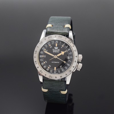 Image GLYCINE Airman Special Armbanduhr mit 24- Stunden-Anzeige, Schweiz um 1970, Automatik, ...