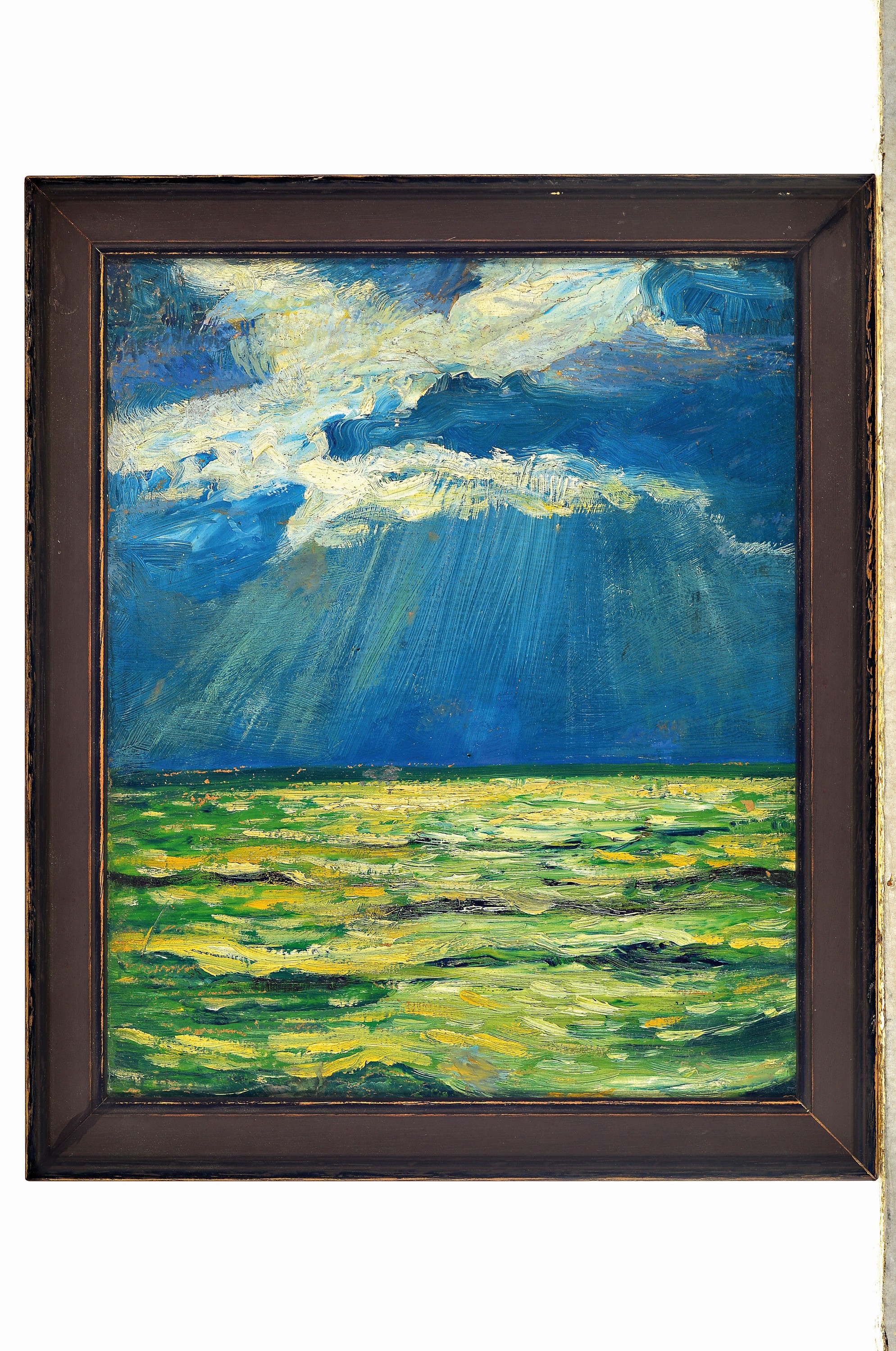 Detail k: Hans Deiters, 1868 Düsseldorf-1922 München, Himmel und Meer, Ölstudie auf Malkarton, rückseitig Nachlaßstempel, ca. 34x28cm, R. ca. 39x33cm