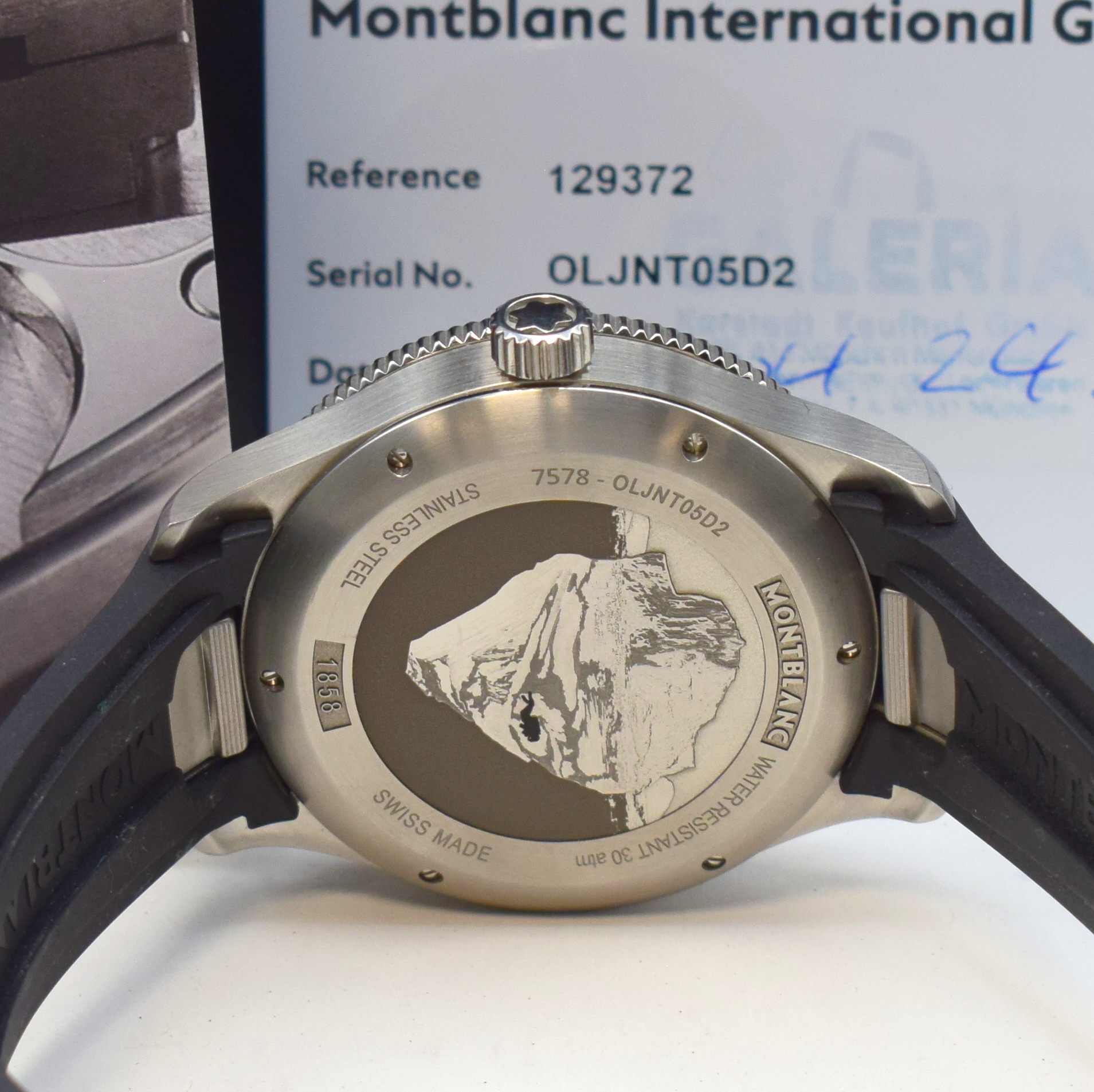 Detail d: MONTBLANC ungetragene Herrenarmbanduhr Iced Sea Referenz 129372, Schweiz verk. lt. beil. Pap. 04/2024, Automatik, Edelstahlgeh. inkl. orig. ...