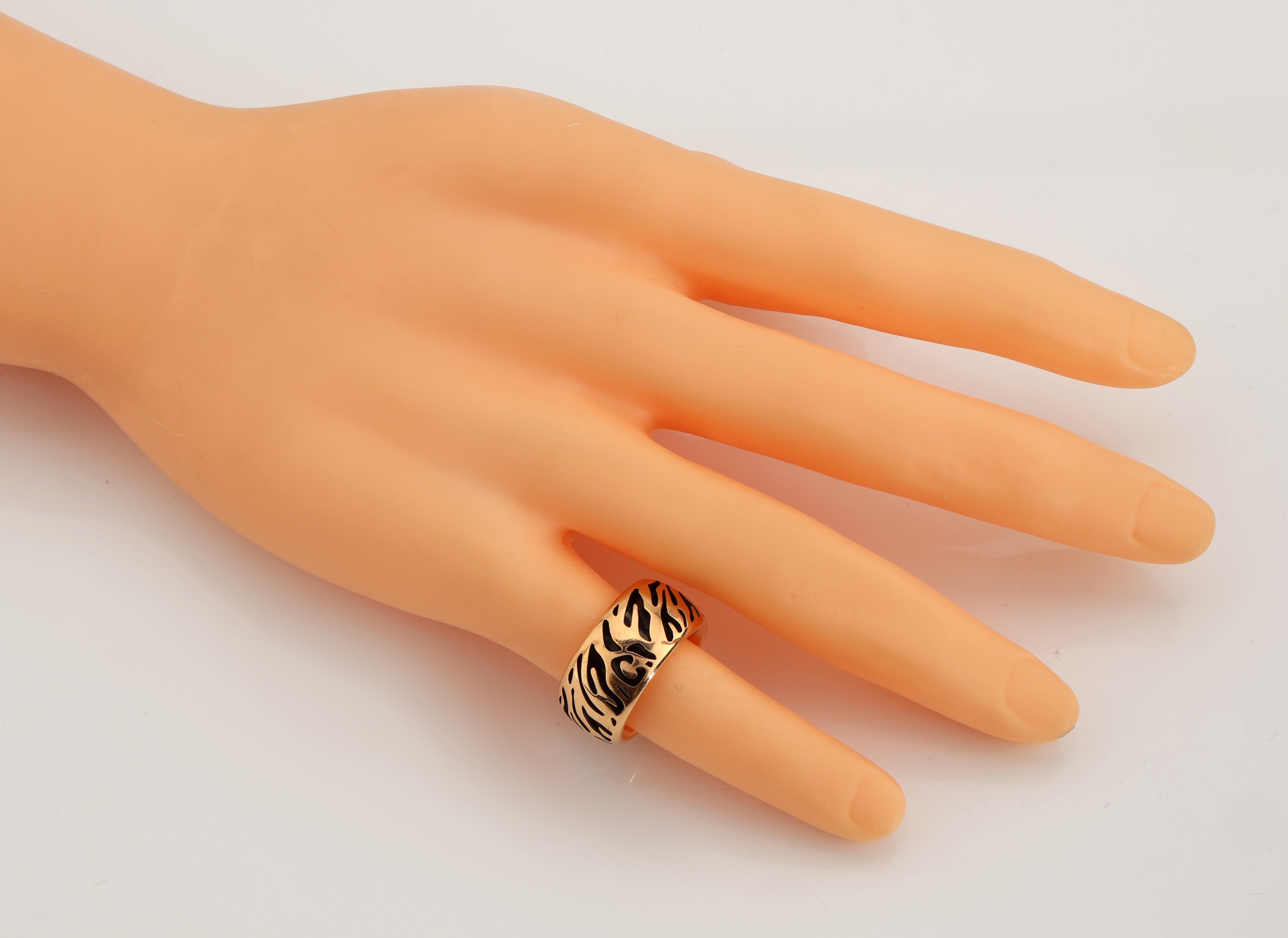 Detail c: 18 kt Gold WEMPE by KIM Ring, GG 750/000, Modell Sensual Safari Tiger, durchbrochen gearbeitet, RW 55, ca. 16.4 g, sign.