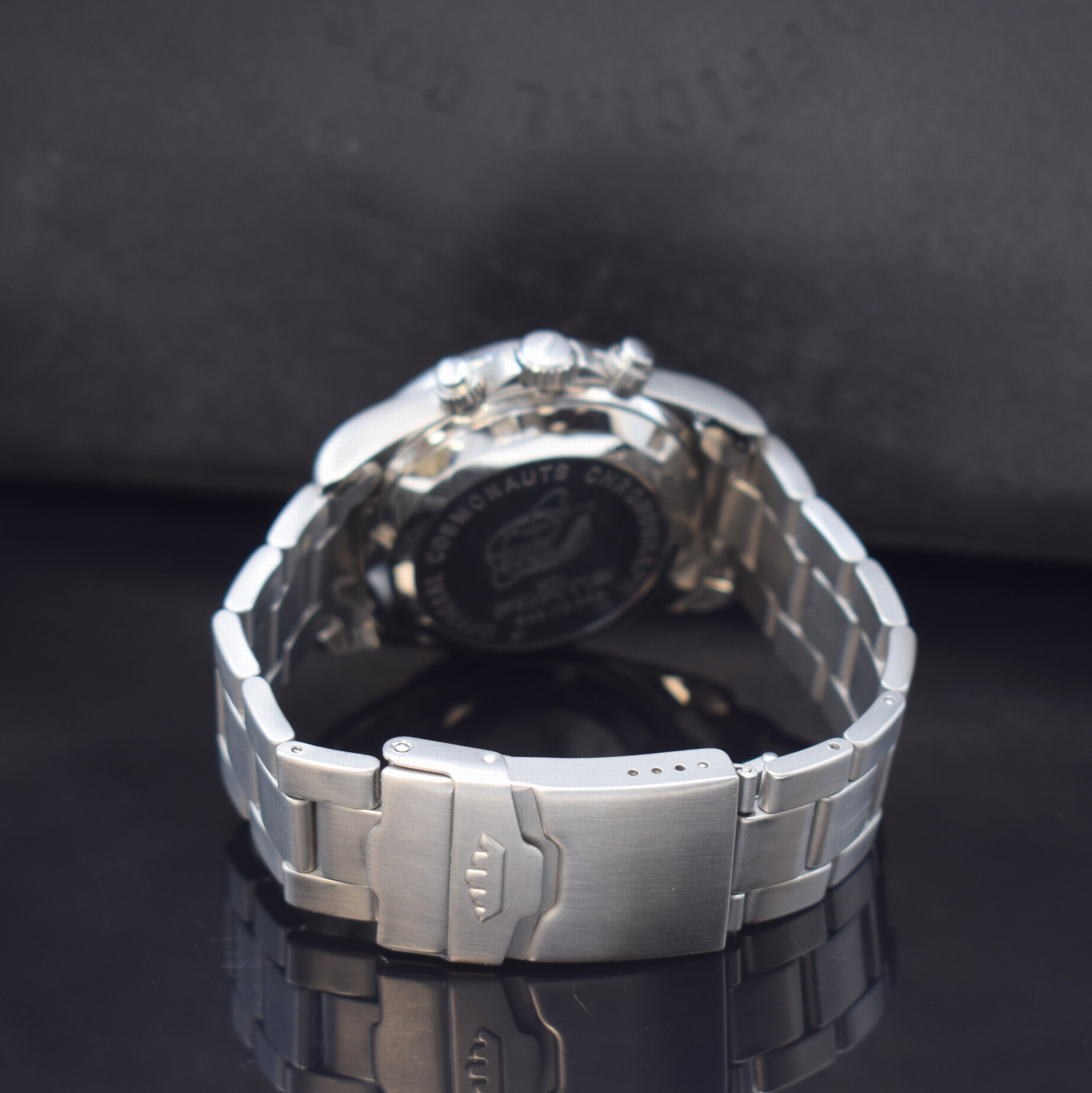 Detail b: FORTIS Official Cosmonauts Chronograph in Stahl Referenz 602.10.142, Schweiz um 1995, Automatik, matt. Geh., Boden, Krone u. Drücker verschr., ...