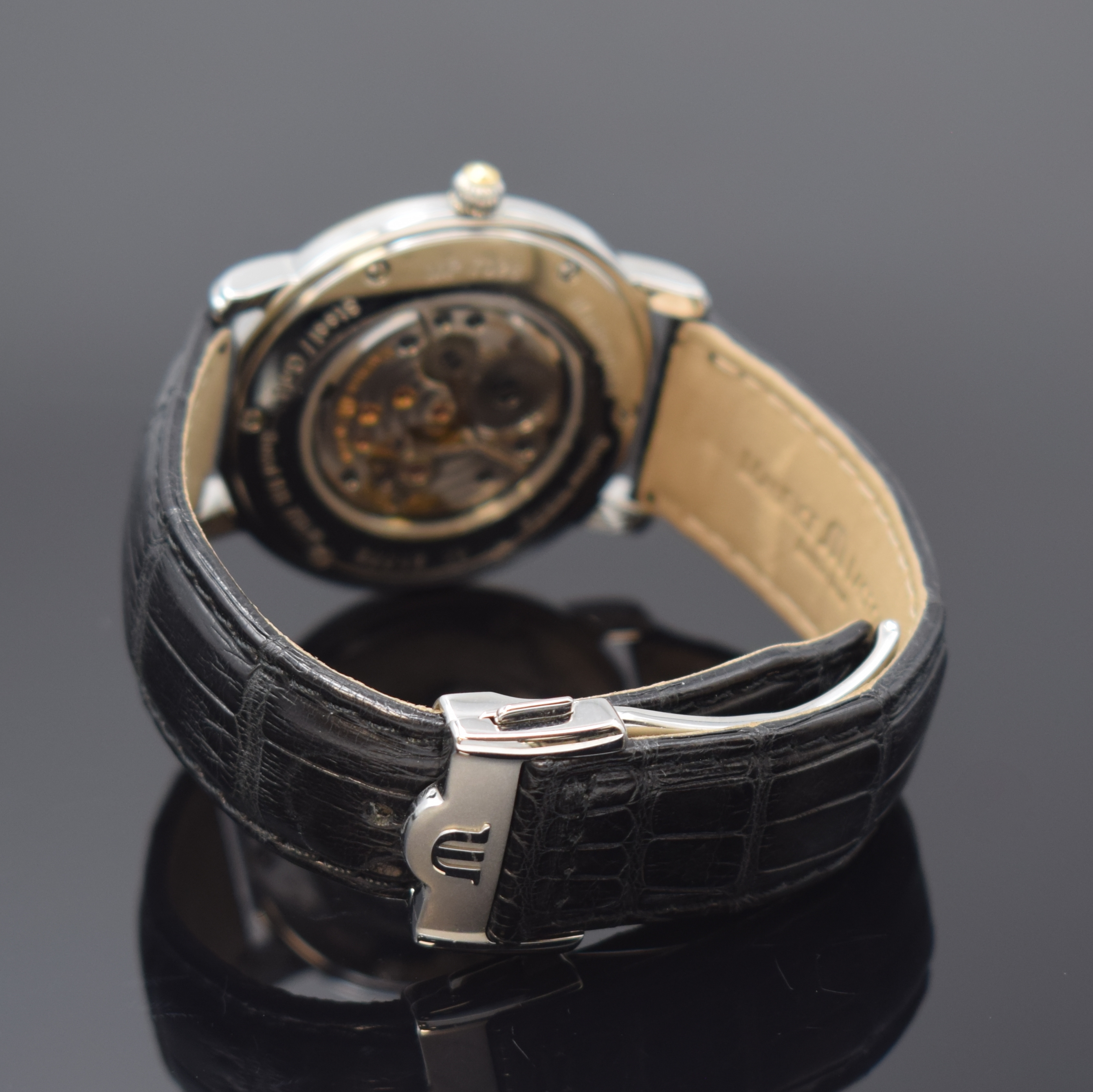 Detail b: MAURICE LACROIX nahezu neuwertige Armbanduhr aus der Masterpiece Serie Referenz MP 7028, Handaufzug, Schweiz um 2005, Edelstahl und 18k Gold ...