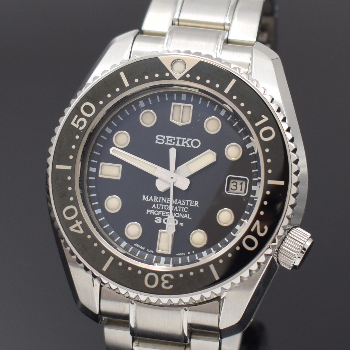 Detail a: SEIKO Taucheruhr Marinemaster Referenz SBDX001 / 8L35-0010, Automatik, Japan um 2010, massives Edelstahlgeh. inkl. orig. Gliederband m. ...