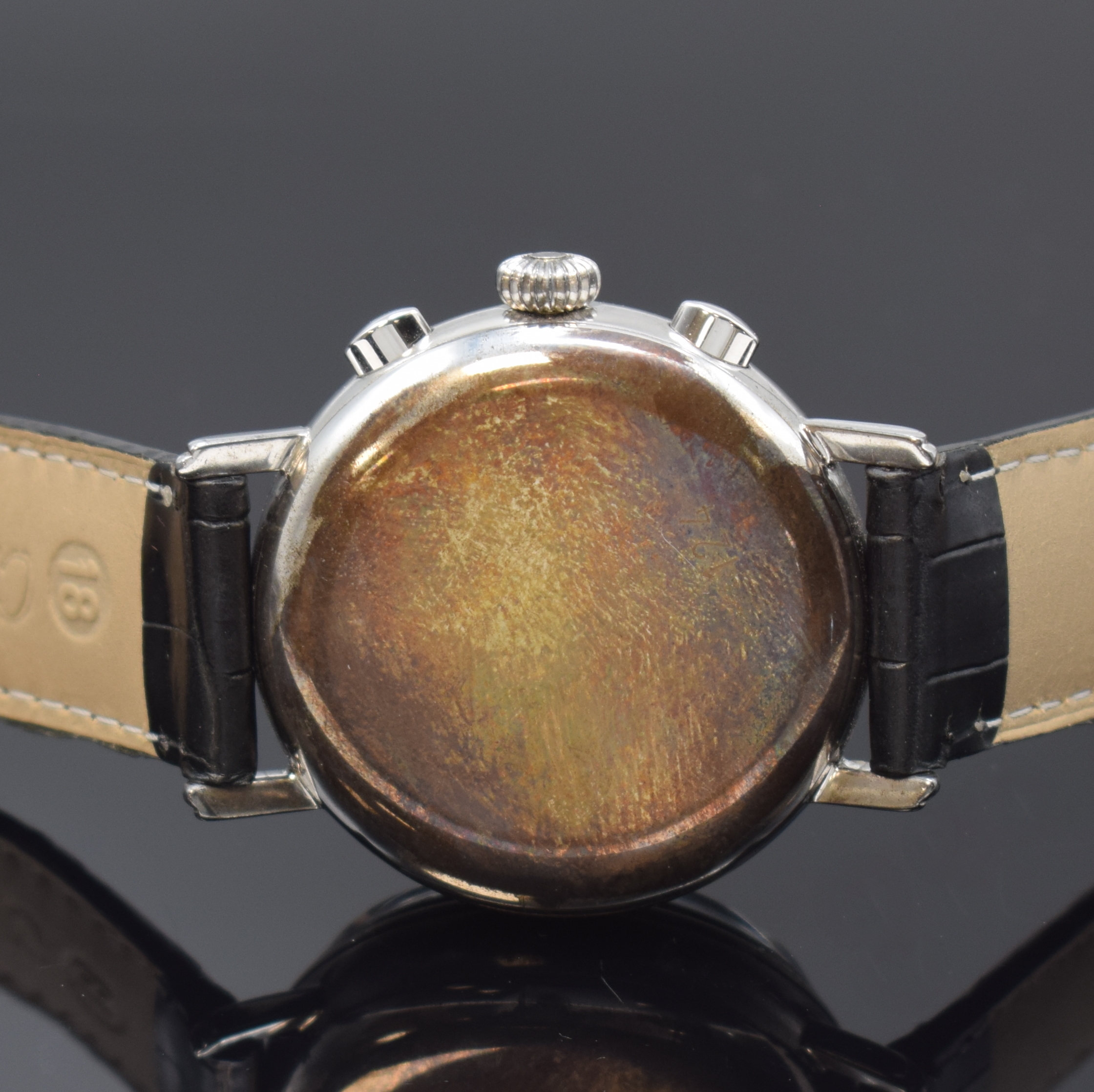 Detail d: CHRONOSPORT seltener Armbandchronograph in Sterlingsilber, Handaufzug, Schweiz wohl aus Restbeständen in geringer Stückzahl gefertigt um 1996, ...