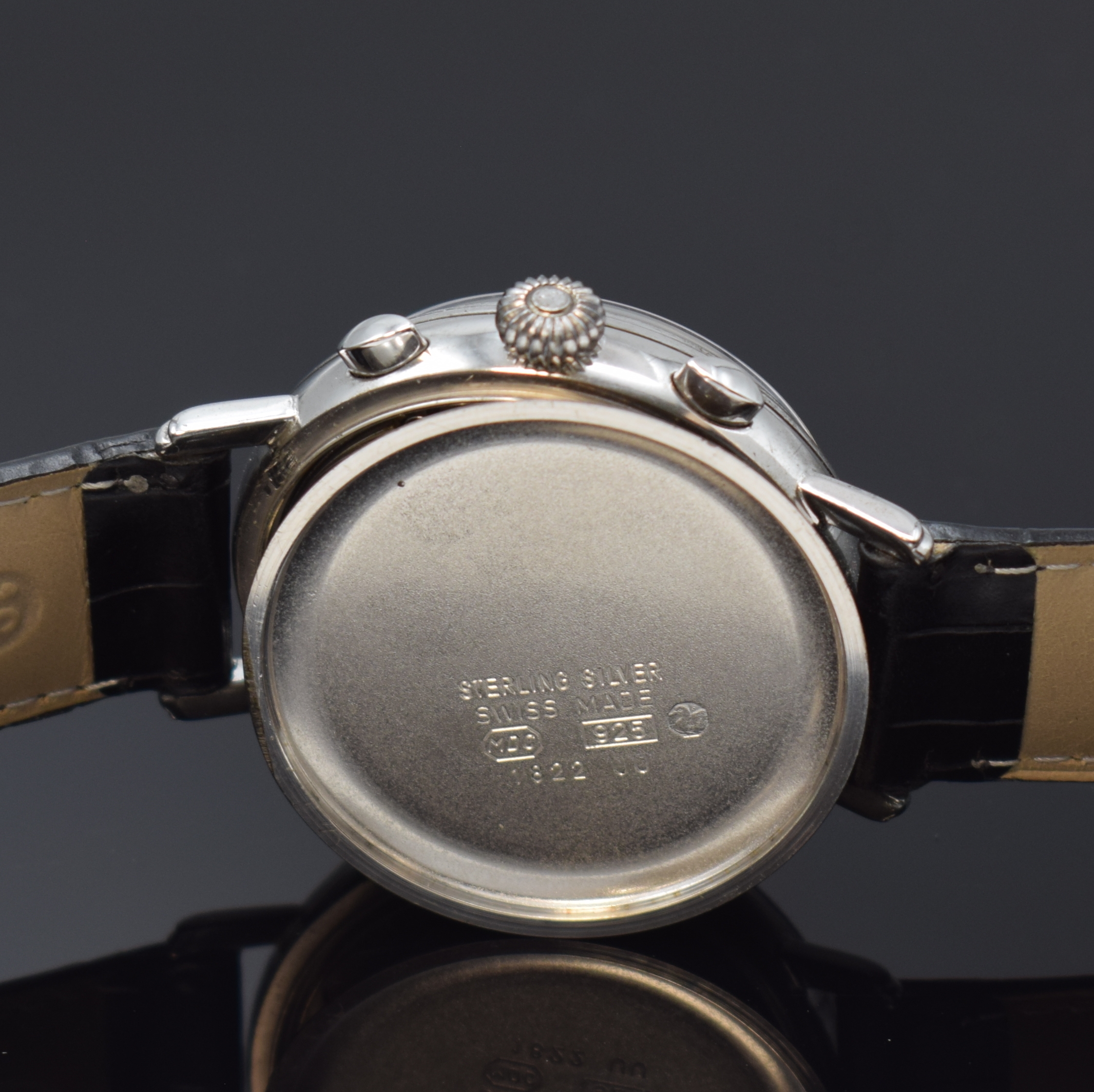 Detail f: CHRONOSPORT seltener Armbandchronograph in Sterlingsilber, Handaufzug, Schweiz wohl aus Restbeständen in geringer Stückzahl gefertigt um 1996, ...