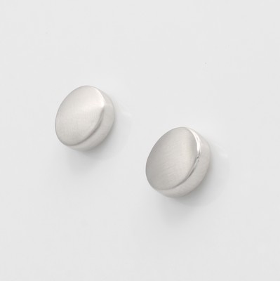 26830725a - Paar Ohrstecker, WG 585/000, satiniert