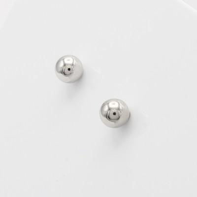 26830741a - Paar Kugelohrstecker, WG 585/000, poliert, D. 6 mm