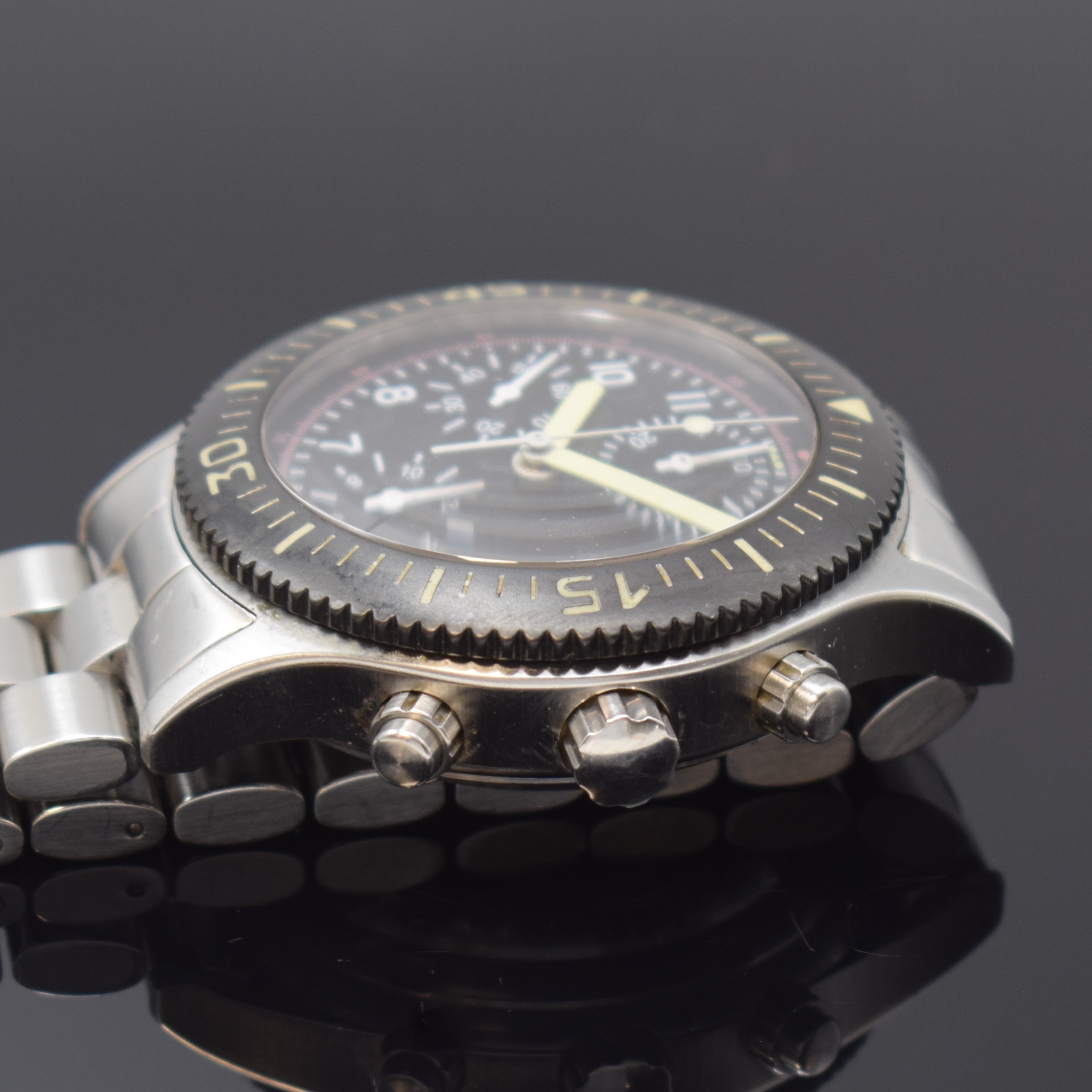Detail b: LACO by LACHER Armbandchronograph Limited Edition 200, Deutschland um 2000, Automatik, Edelstahlgeh. inkl. Gliederband m. dopp. Faltschl., beids. ...