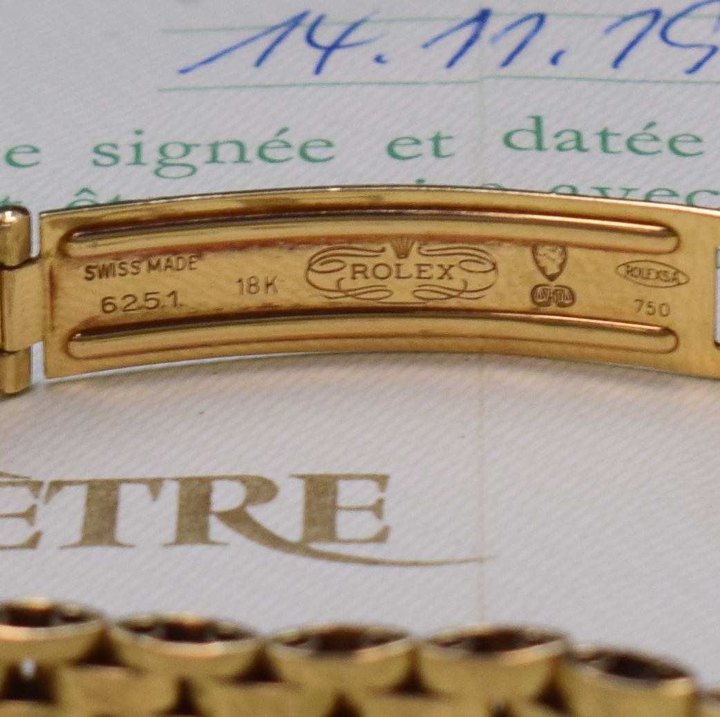 Detail c: ROLEX Damenarmbanduhr Referenz 6917 in GG 750/000 am Jubileeband mit Box und Papier, Schweiz lt. orig. Papier verk. 1980, Automatik, verschr. ...