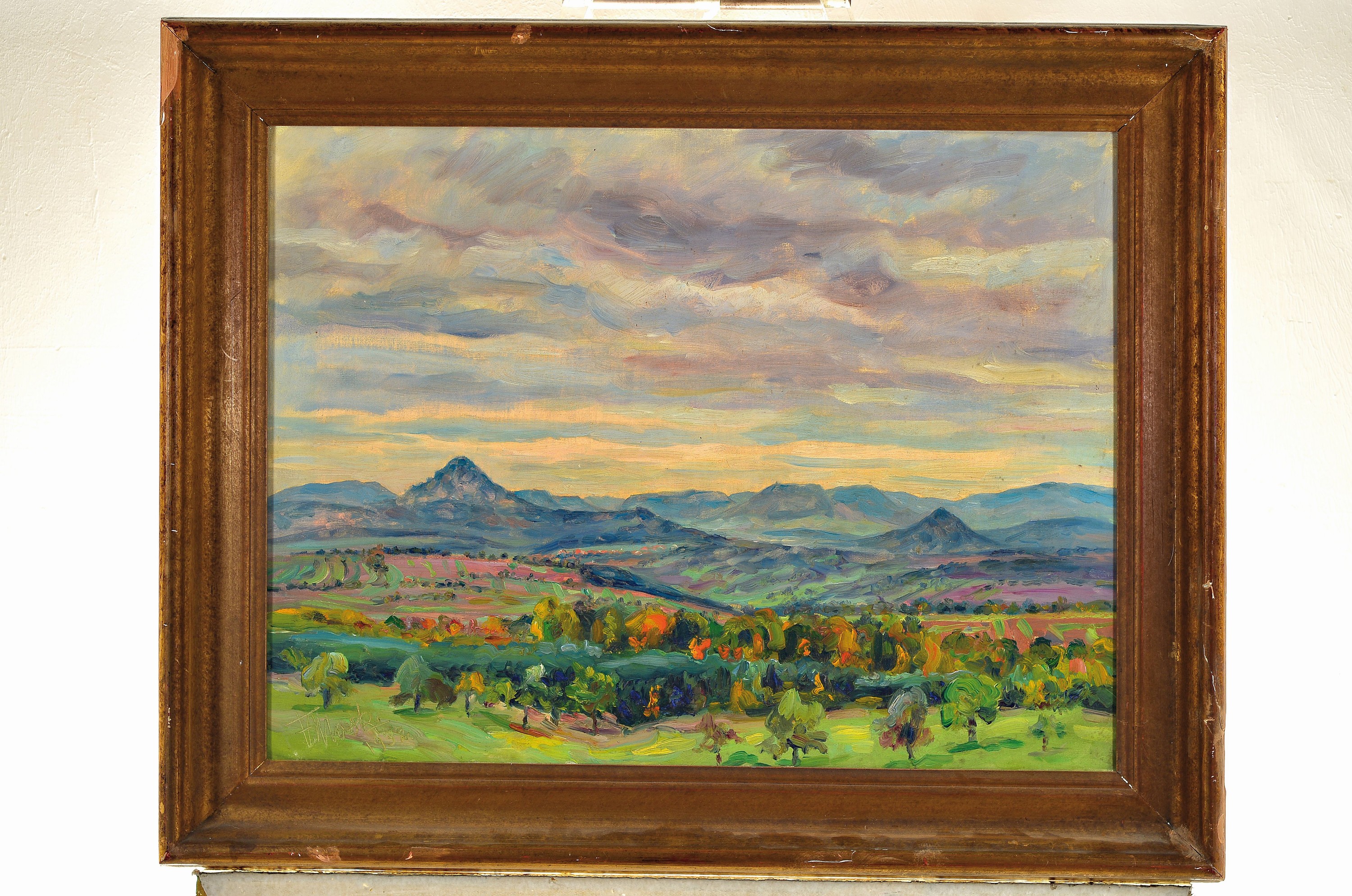 Detail k: Friedrich Wilhelm Mook, 1888-1944, Landschaft im Taunus, Öl/Lwd, sign., ca. 52x68cm, R. ca. 67x82cm