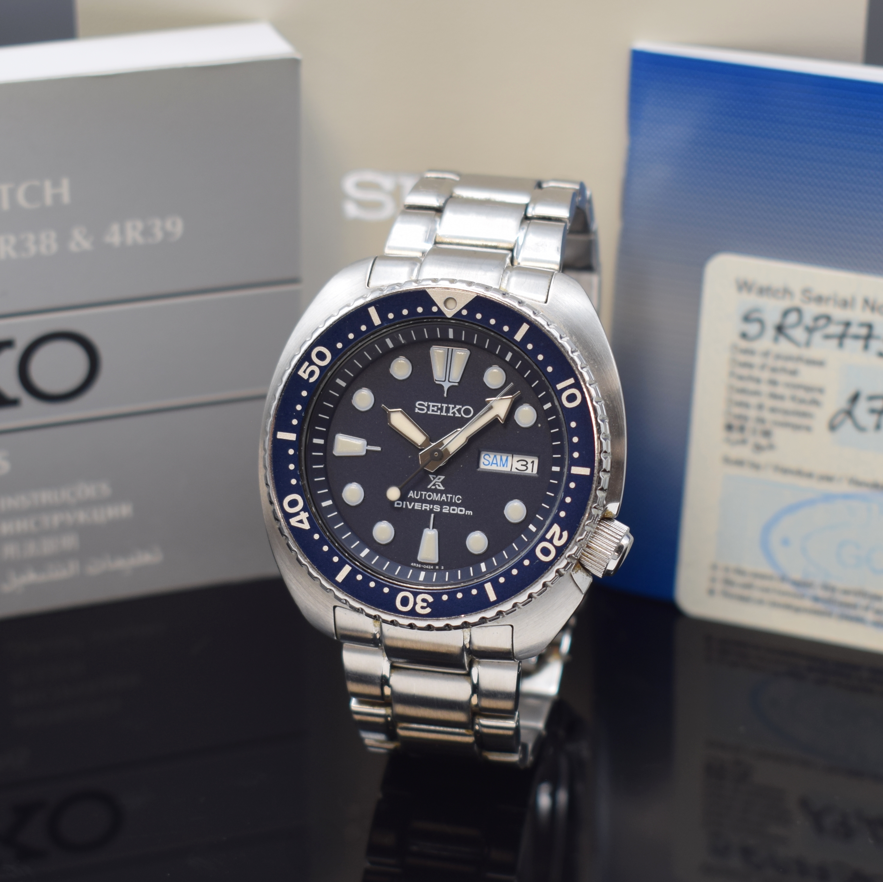 SEIKO Prospex Taucherarmbanduhr Referenz SRP773K1, Automatik, Edelstahlgeh. inkl. Gliederband m. Faltschl., Boden und Krone verschr., ab Herst. ...