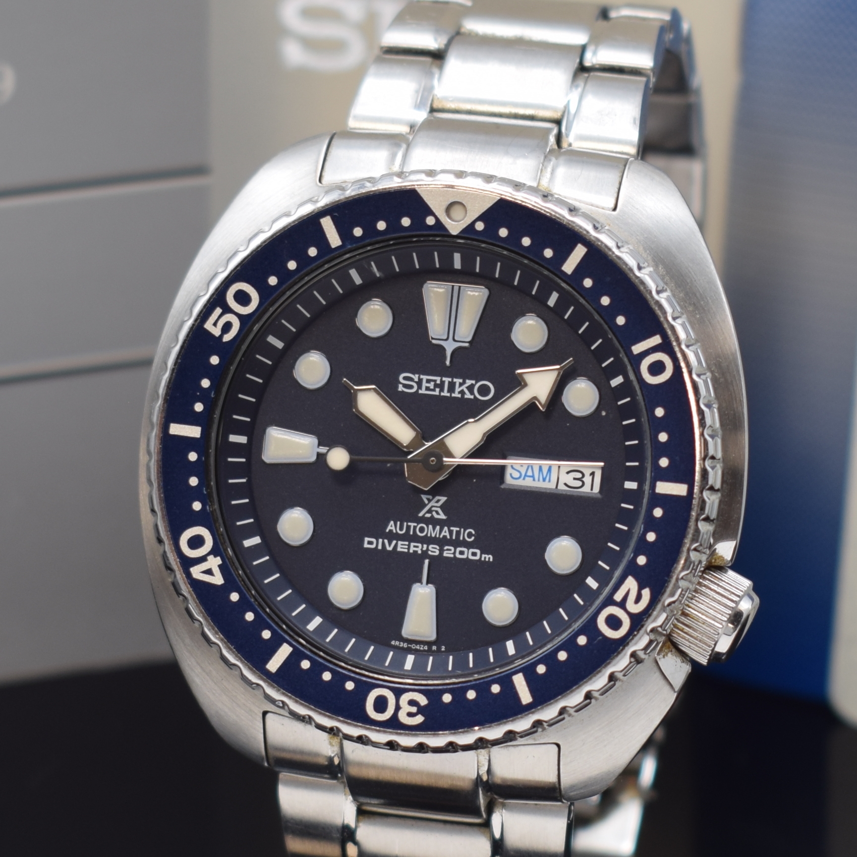Detail a: SEIKO Prospex Taucherarmbanduhr Referenz SRP773K1, Automatik, Edelstahlgeh. inkl. Gliederband m. Faltschl., Boden und Krone verschr., ab Herst. ...