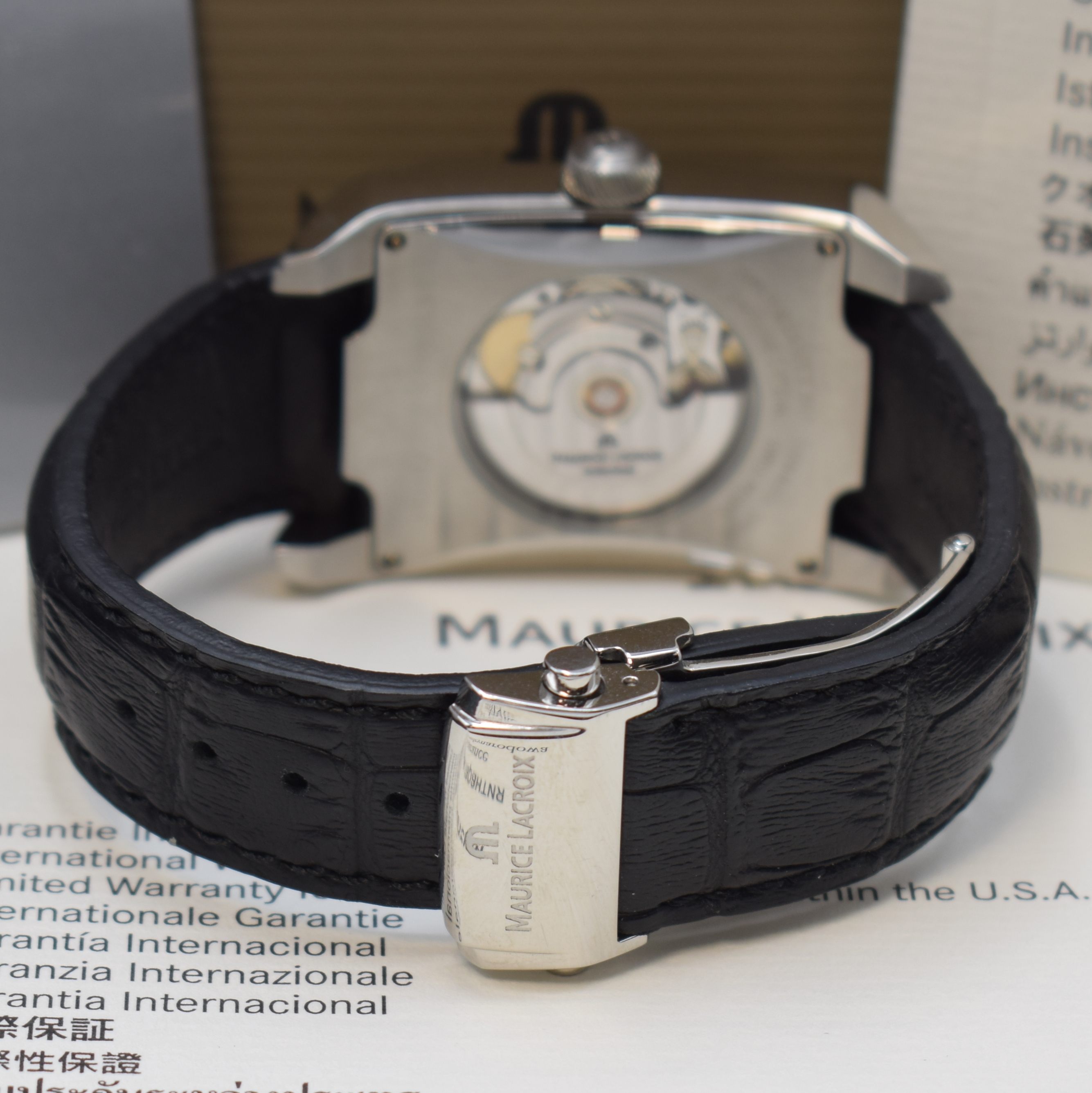 Detail b: MAURICE LACROIX Pontos Herrenarmbanduhr mit Tag und Datum Referenz PT6137, Automatik, Schweiz um 2010, beids. vergl. Edelstahlgeh. inkl. orig. ...