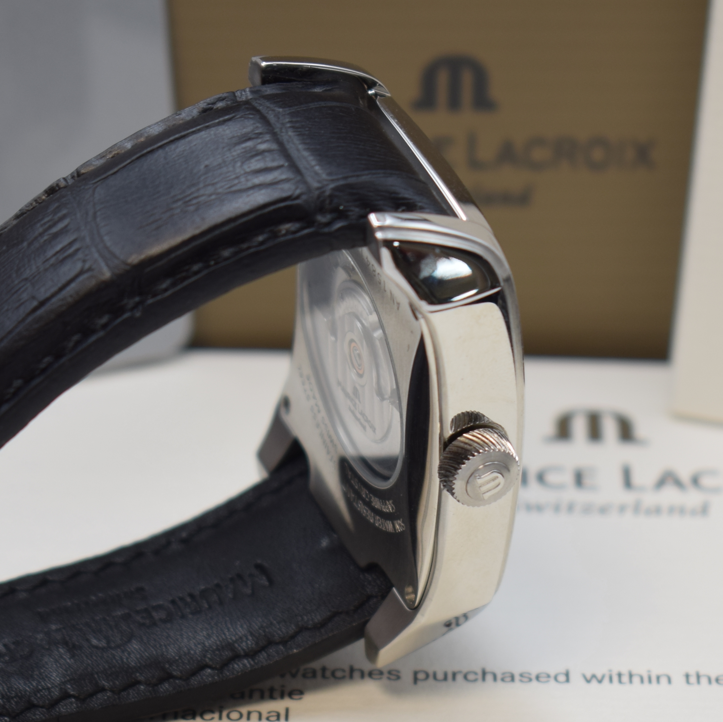 Detail c: MAURICE LACROIX Pontos Herrenarmbanduhr mit Tag und Datum Referenz PT6137, Automatik, Schweiz um 2010, beids. vergl. Edelstahlgeh. inkl. orig. ...