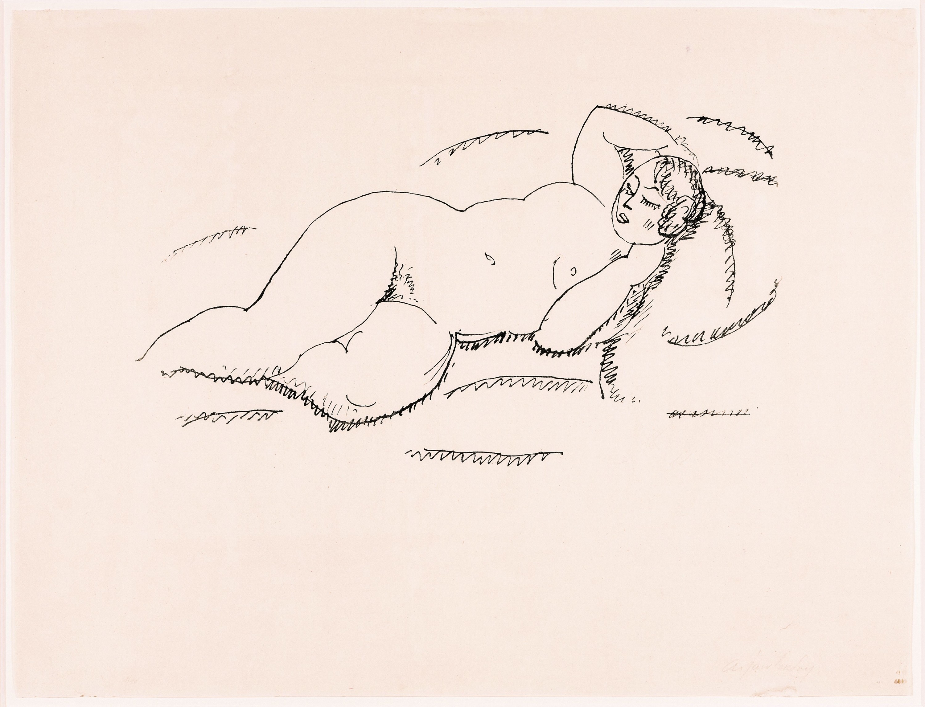 Alexej von Jawlensky, 1864-1941, Liegender weiblicher Akt II, Lithographie von 1920, rechts unten signiert A.Jawlensky, rechts unten num. 1/10, Abb. ...