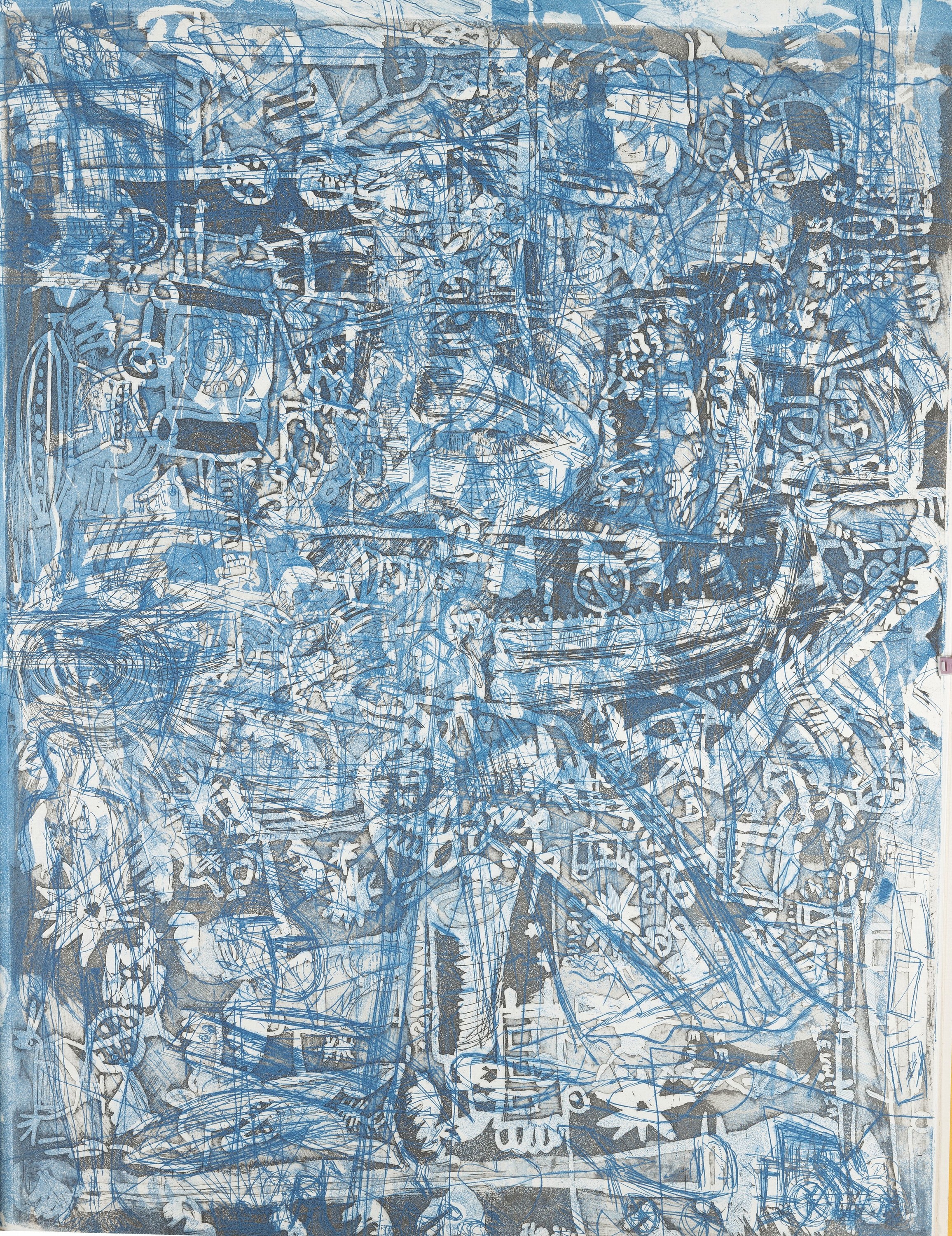 Detail a: Georg Baselitz, geb. 1938, Radierung aus der Folge: Bäume, 1974, handsign. und num. 4/30, ca. 30x24cm