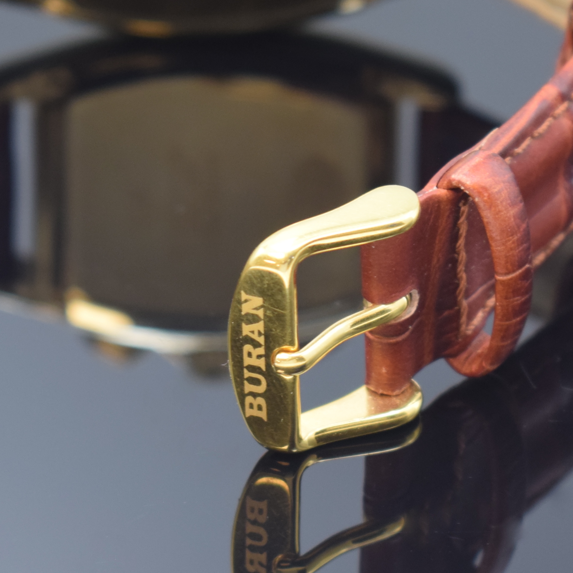 Detail b: BURAN auf 200 Stück limitierter Armbandchronograph, Automatik, Russland/Schweiz um 2010, verg. Geh. inkl. orig. Lederband m. orig. Dornschl., Boden ...