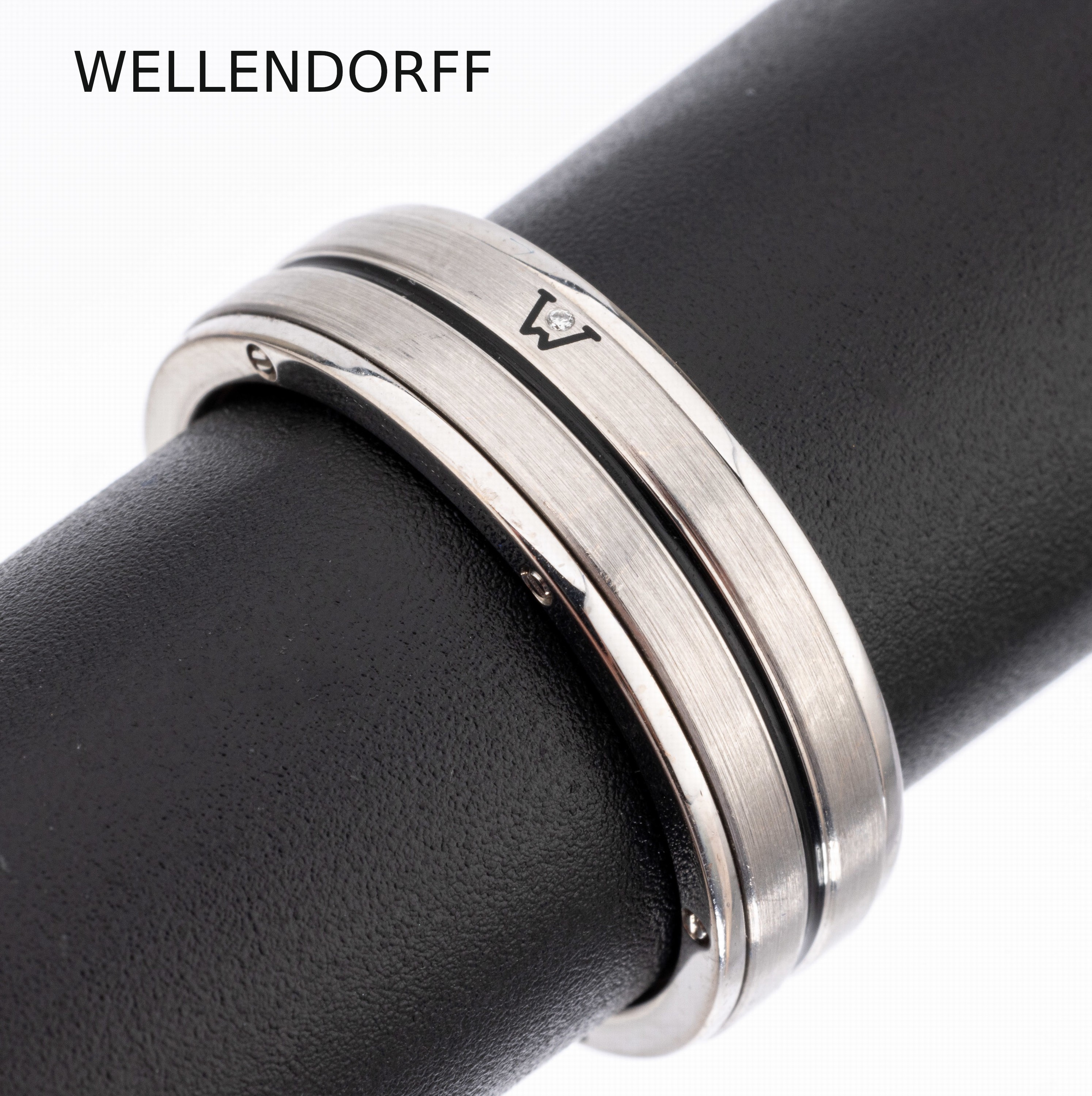 18 kt Gold WELLENDORFF Herrenring 2-752, Jubiläumsring 2021, WG/RG 750/000, limit. auf 128 Stück, Innengravur lim. 128, vier einzelne Ringe und ...