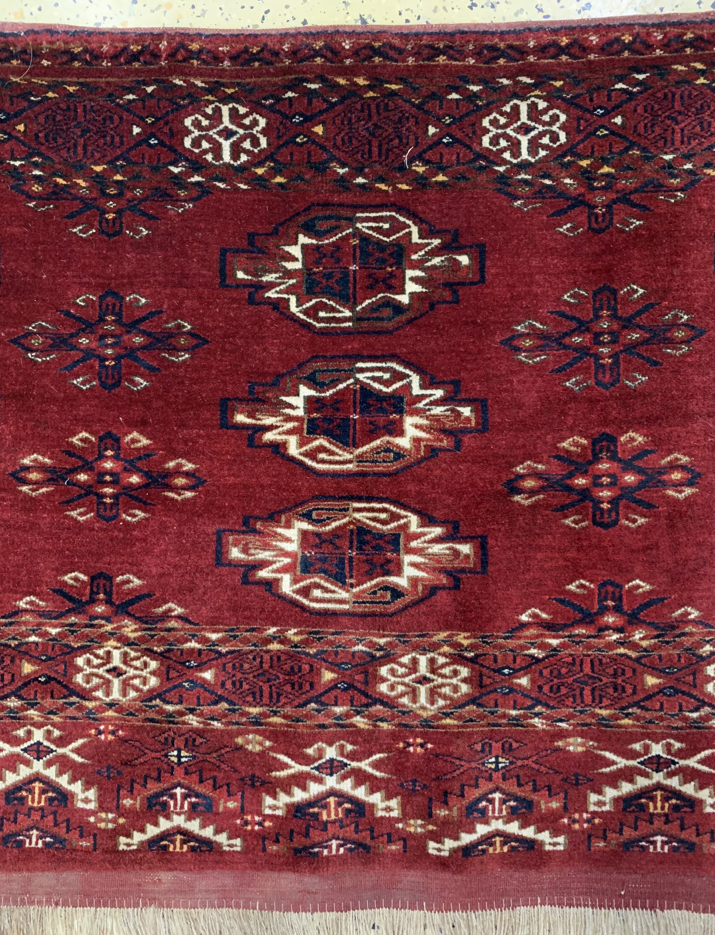Detail b: Kizil-Ayak Tschowal, Afghanistan, Anfang 20.Jhd, Wolle auf Wolle, ca. 177 x 92 cm, EHZ:2