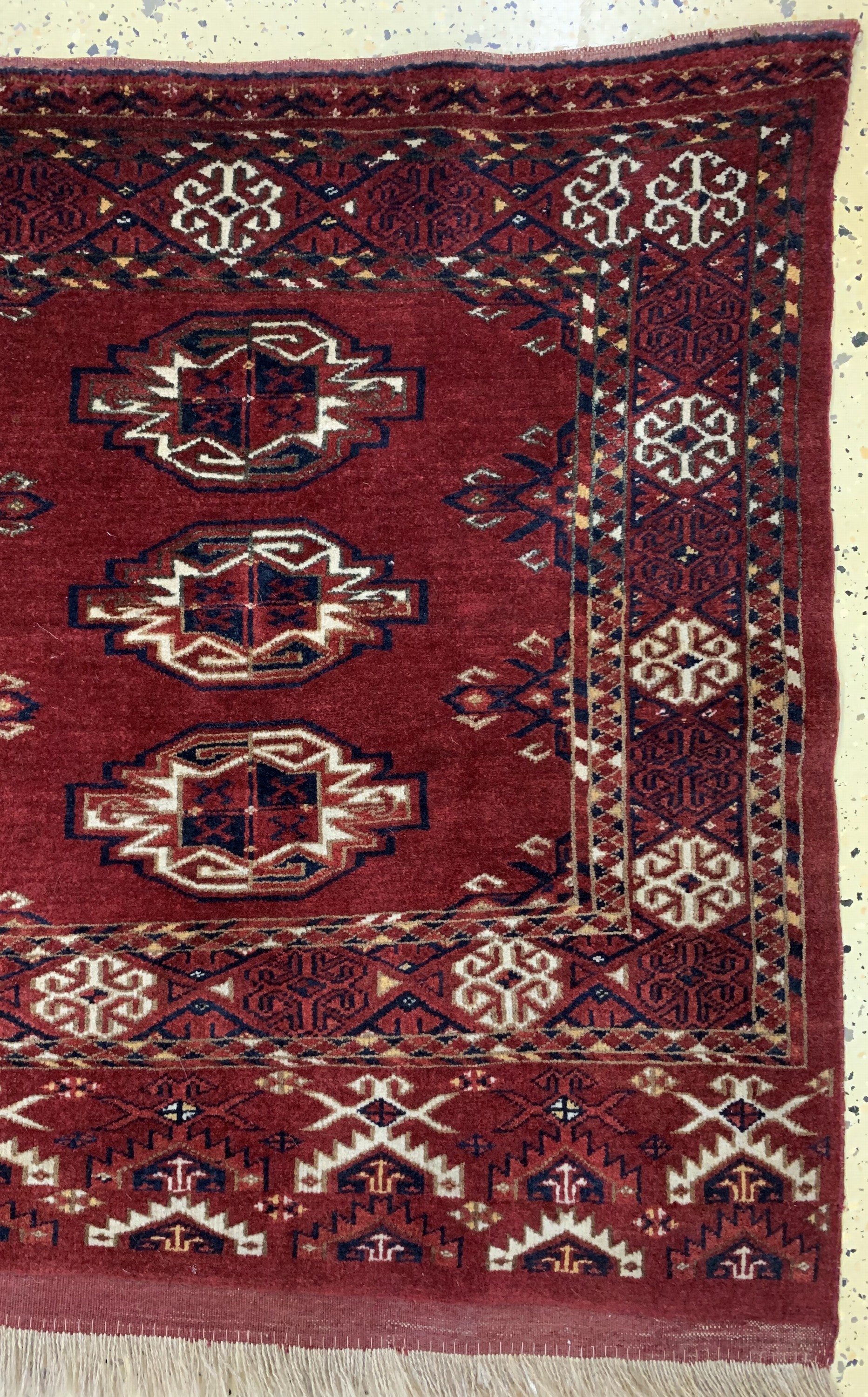 Detail c: Kizil-Ayak Tschowal, Afghanistan, Anfang 20.Jhd, Wolle auf Wolle, ca. 177 x 92 cm, EHZ:2