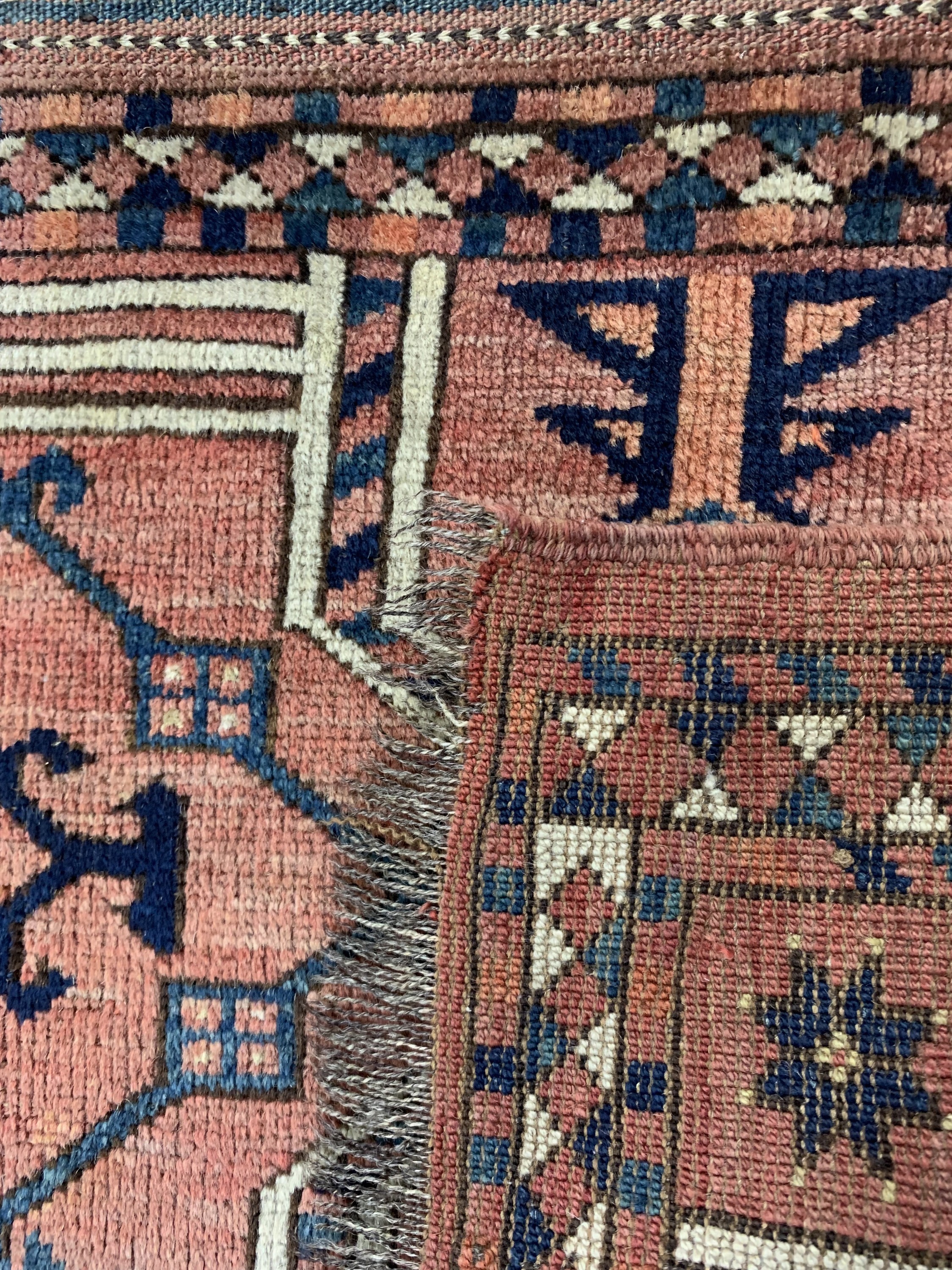 Detail d: 2 Lots Jollar Tschowal, Ersari Turkmenistan, 19.Jhd, Wolle auf Wolle, ca. 153x 44 cm, EHZ: 3