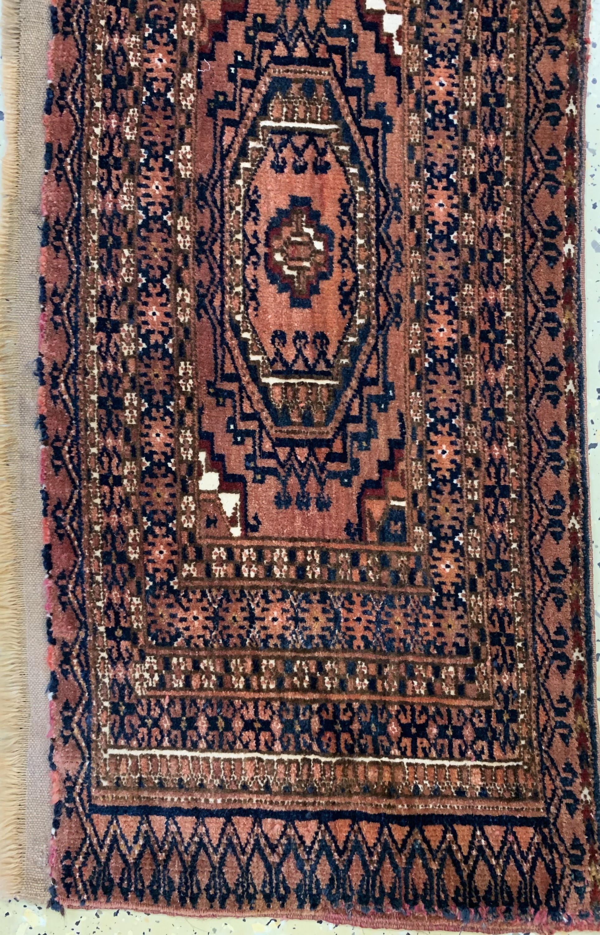 Detail b: 2 Lots Tekke & Kizil-Ayak, Torba Turkmenistan, 19.Jhd, Wolle auf Wolle, ca. 126x 29 cm, EHZ: 2-3