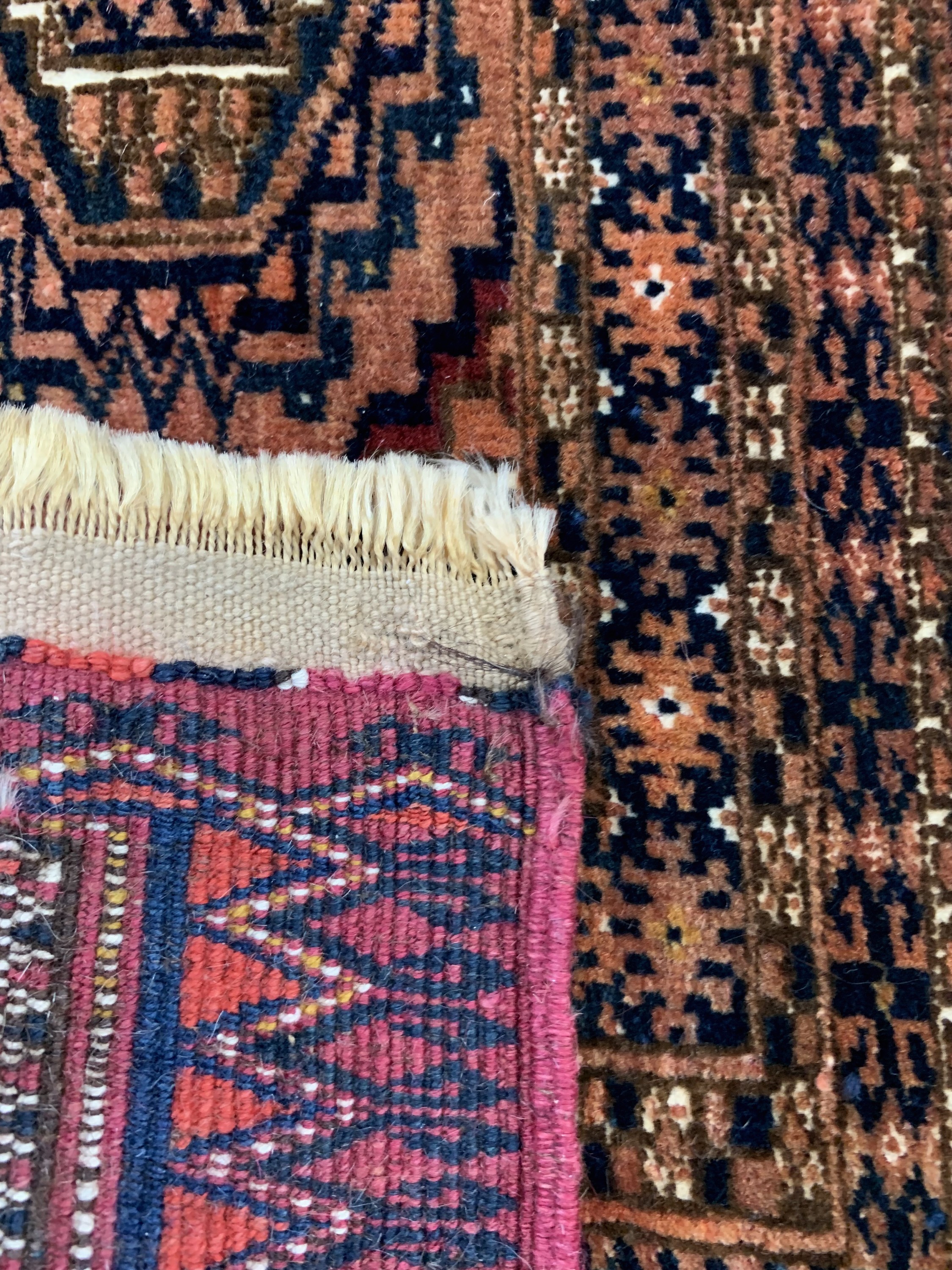 Detail c: 2 Lots Tekke & Kizil-Ayak, Torba Turkmenistan, 19.Jhd, Wolle auf Wolle, ca. 126x 29 cm, EHZ: 2-3