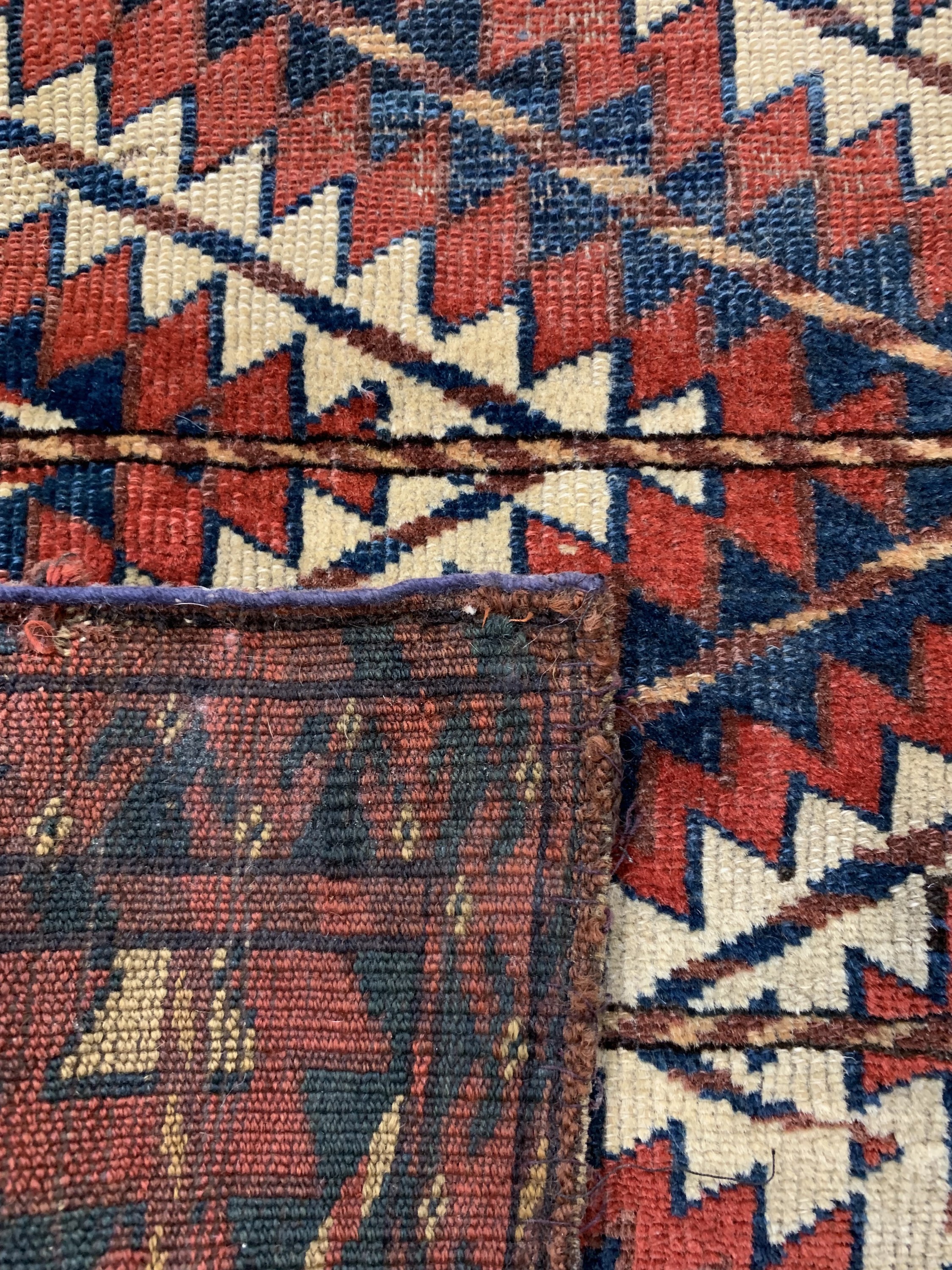 Detail b: 3 Lots Taschenfronten, Turkmenistan, 19.Jhd, Wolle auf Wolle, ca. 52 x 44 cm, EHZ: 3