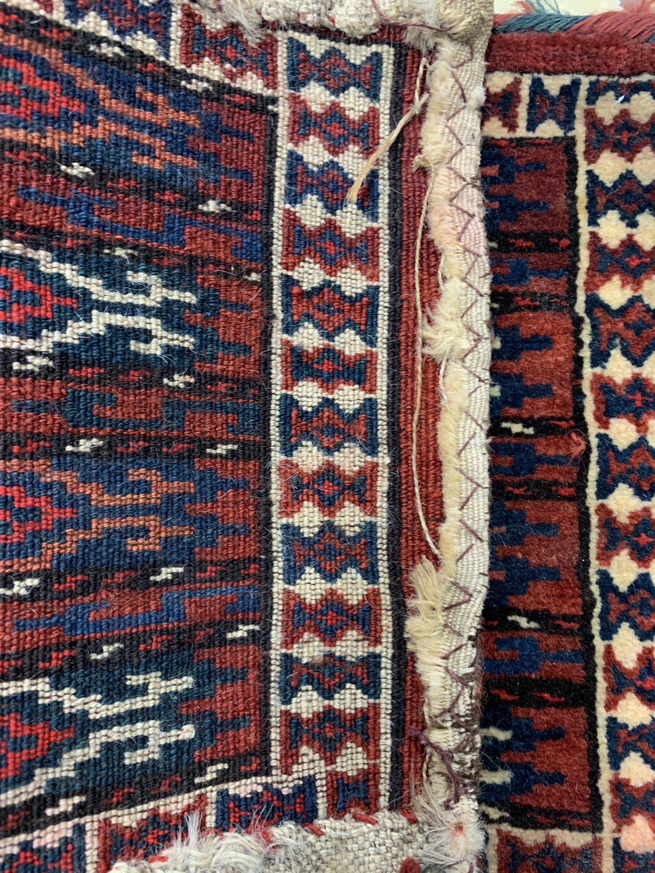 Detail f: 3 Lots Taschenfronten, Turkmenistan, 19.Jhd, Wolle auf Wolle, ca. 52 x 44 cm, EHZ: 3